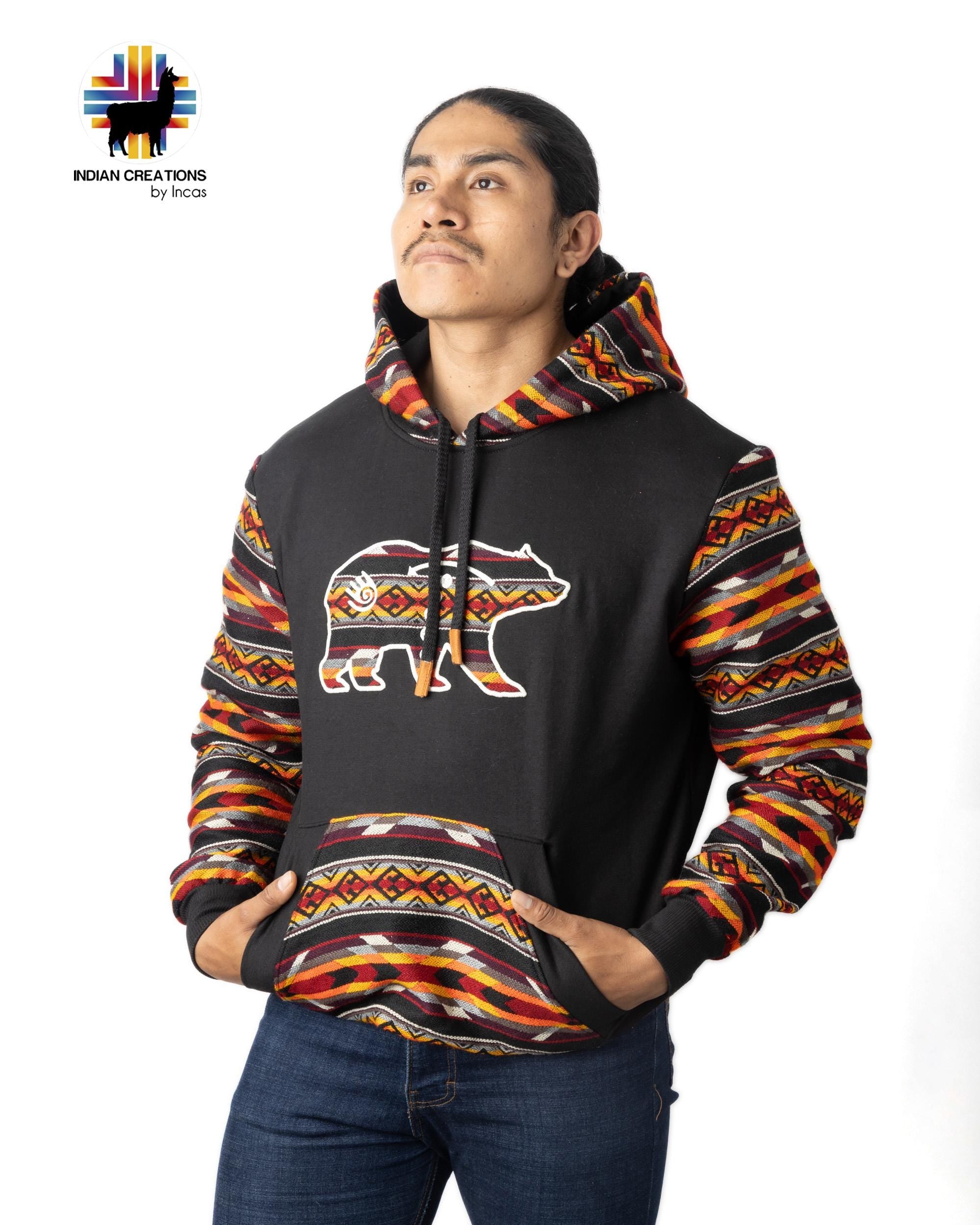 Handmade Hoodie. Handcrafted by Indigenous Hands. Machine Washable. Free Shipping! GIFT IDEAS