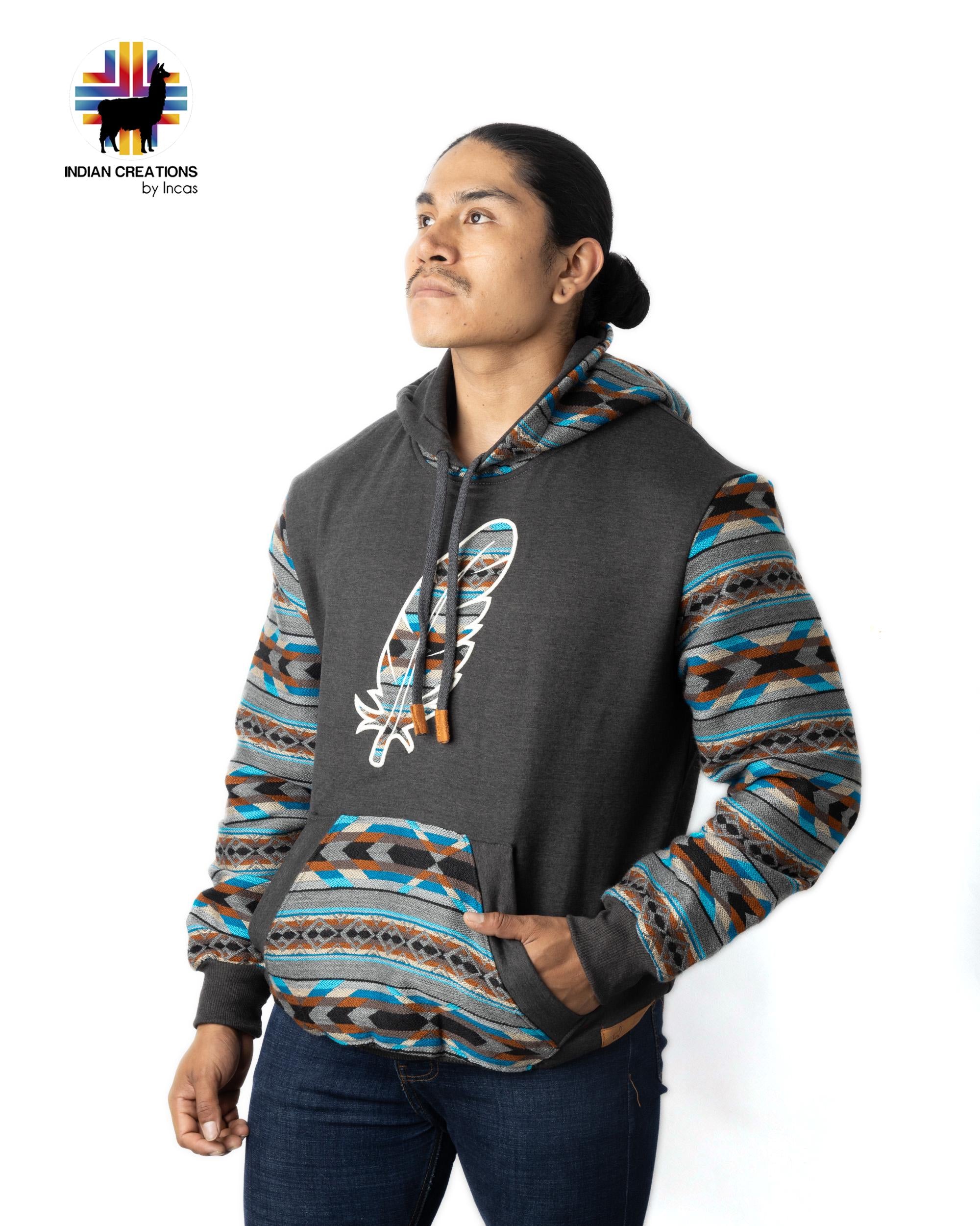 Handmade Hoodie. Handcrafted by Indigenous Hands. Super Soft with Hood. Unisex. Machine Washable. FREE SHIPPING! Gift Ideas