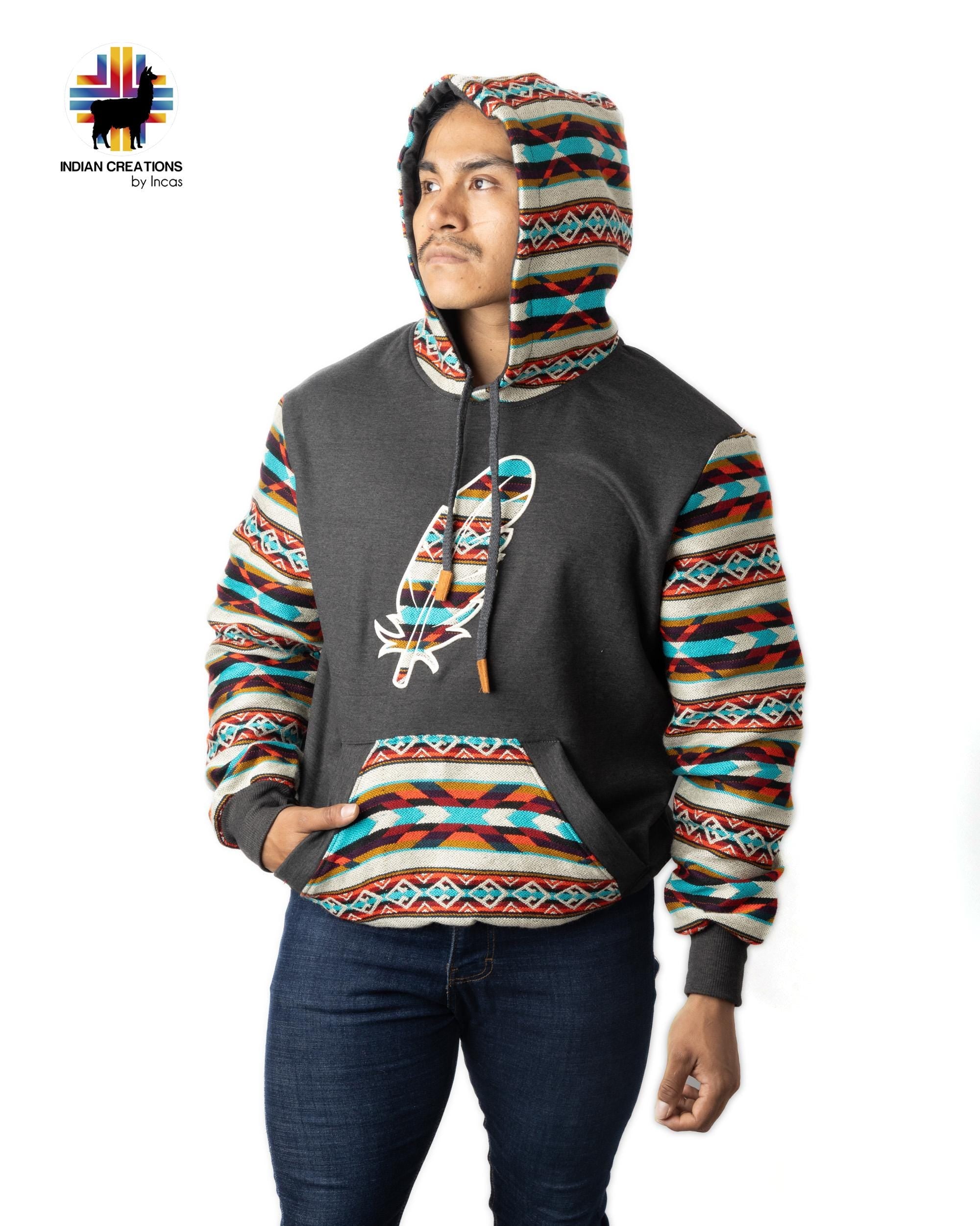 Handmade Hoodie. Handcrafted by Indigenous Hands. Super Soft with Hood. Unisex. Machine Washable. FREE SHIPPING! Gift Ideas