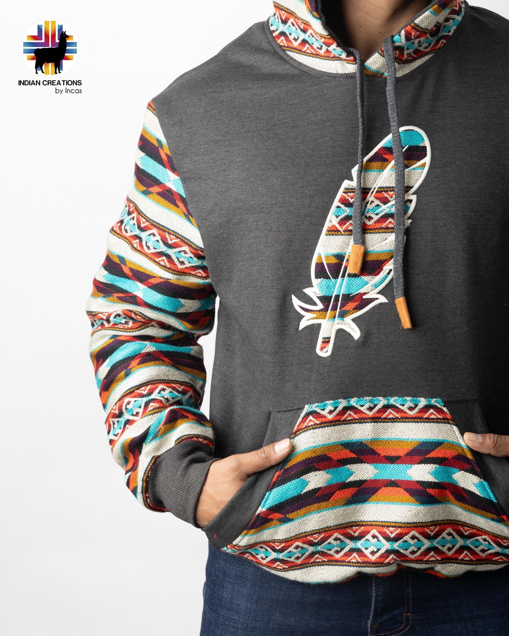 Handmade Hoodie. Handcrafted by Indigenous Hands. Super Soft with Hood. Unisex. Machine Washable. FREE SHIPPING! Gift Ideas