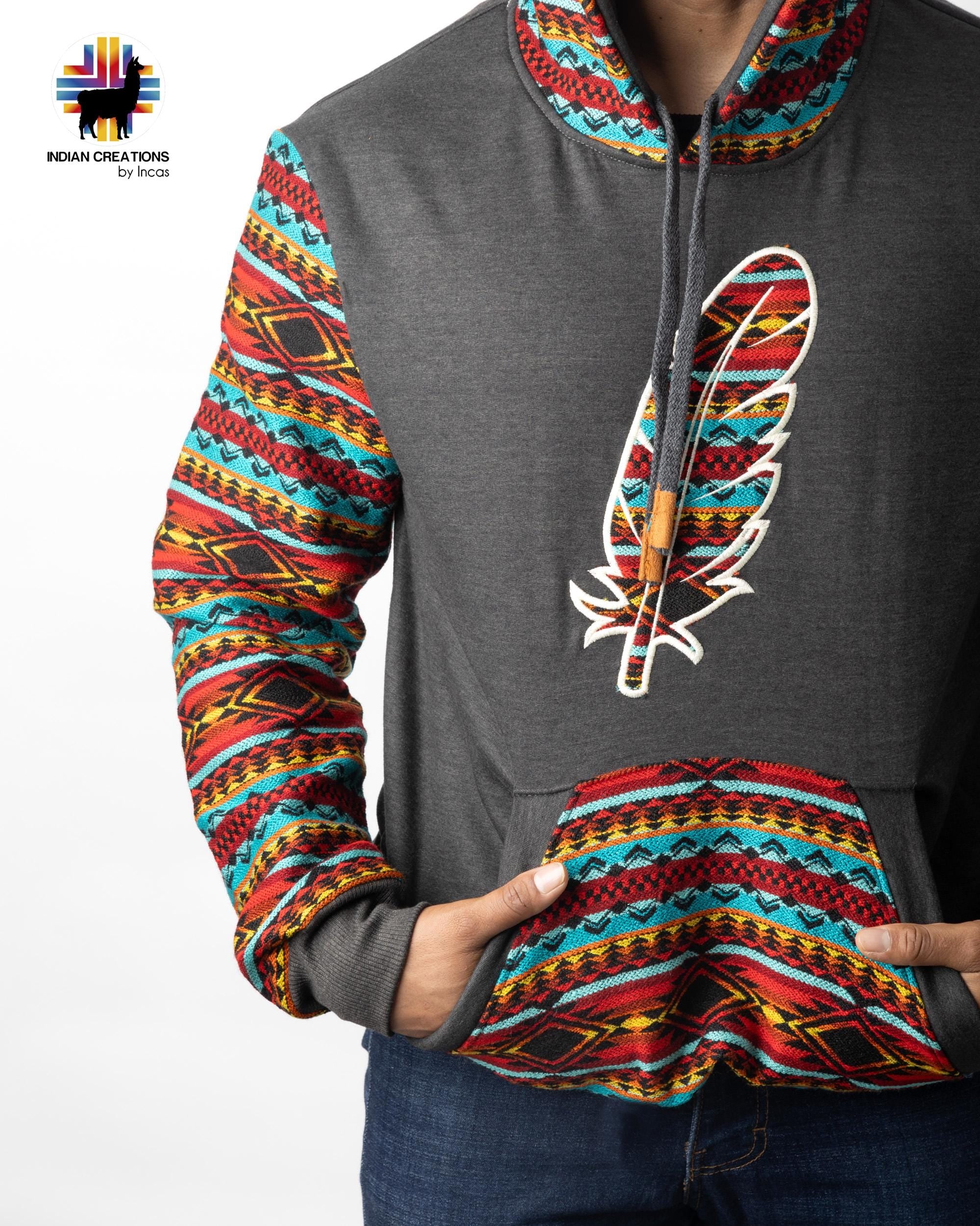 Handmade Hoodie. Handcrafted by Indigenous Hands. Super Soft with Hood. Unisex. Machine Washable. FREE SHIPPING! Gift Ideas
