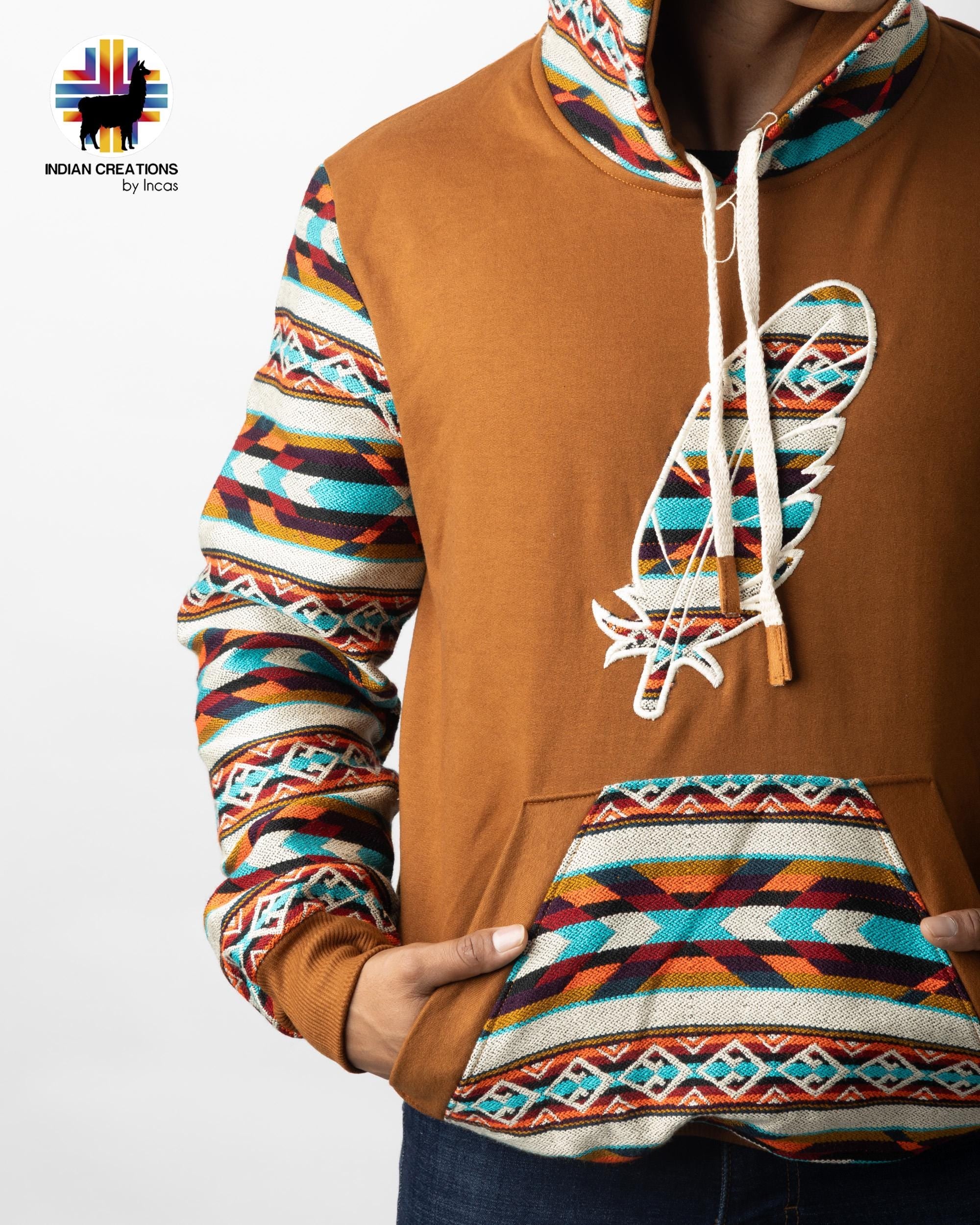 Handmade Hoodie. Handcrafted by Indigenous Hands. Super Soft with Hood. Unisex. Machine Washable. FREE SHIPPING! Gift Ideas