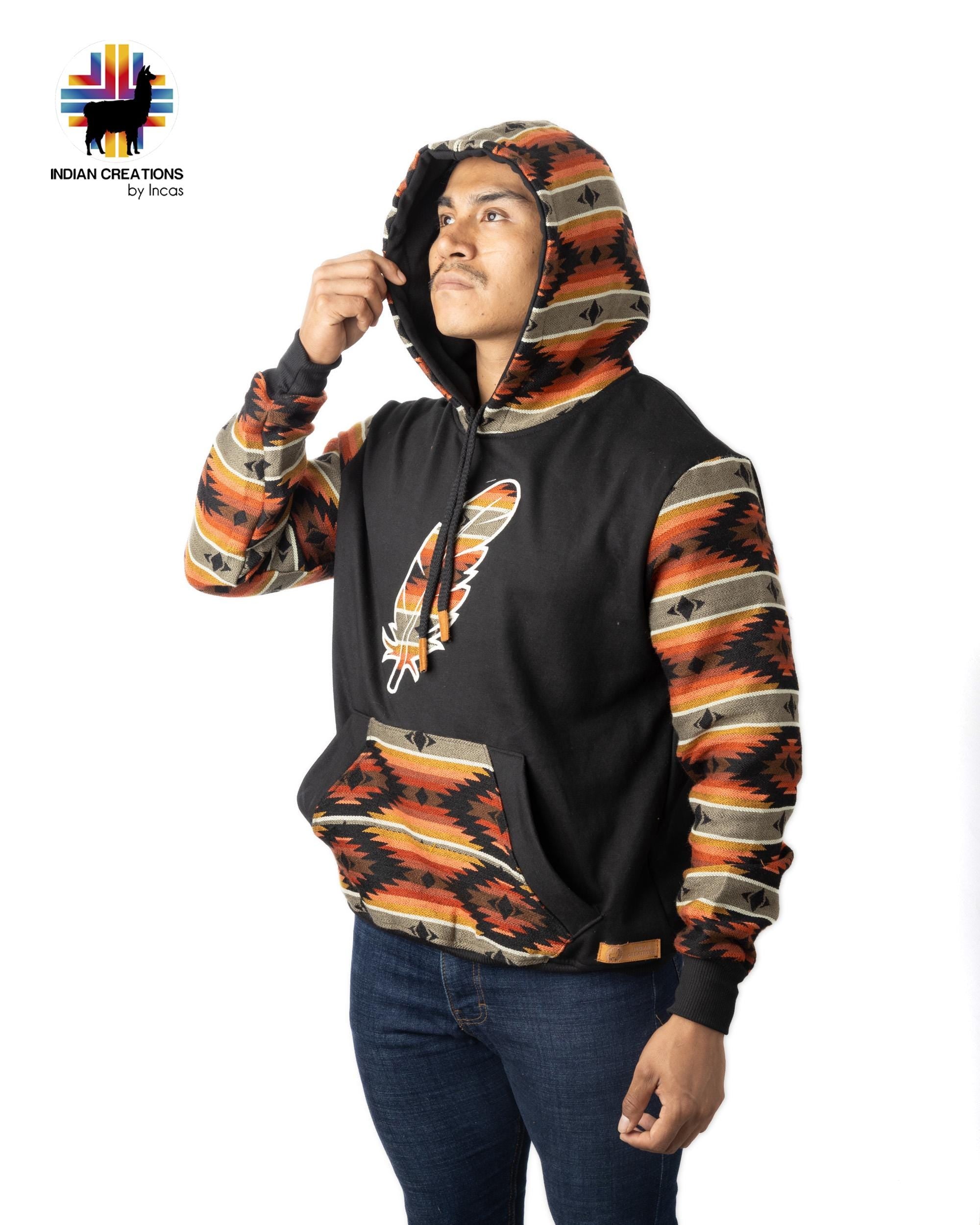Handmade Hoodie. Handcrafted by Indigenous Hands. Machine Washable. Free Shipping! GIFT IDEAS