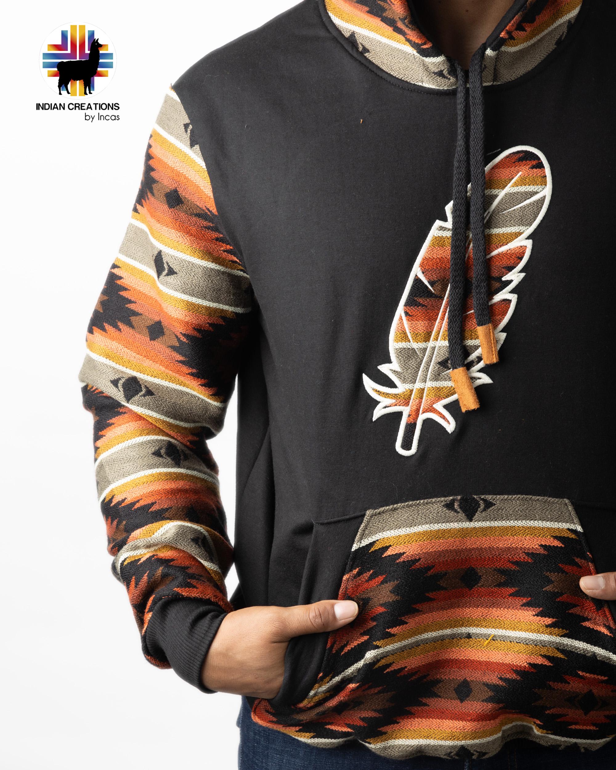 Handmade Hoodie. Handcrafted by Indigenous Hands. Machine Washable. Free Shipping! GIFT IDEAS
