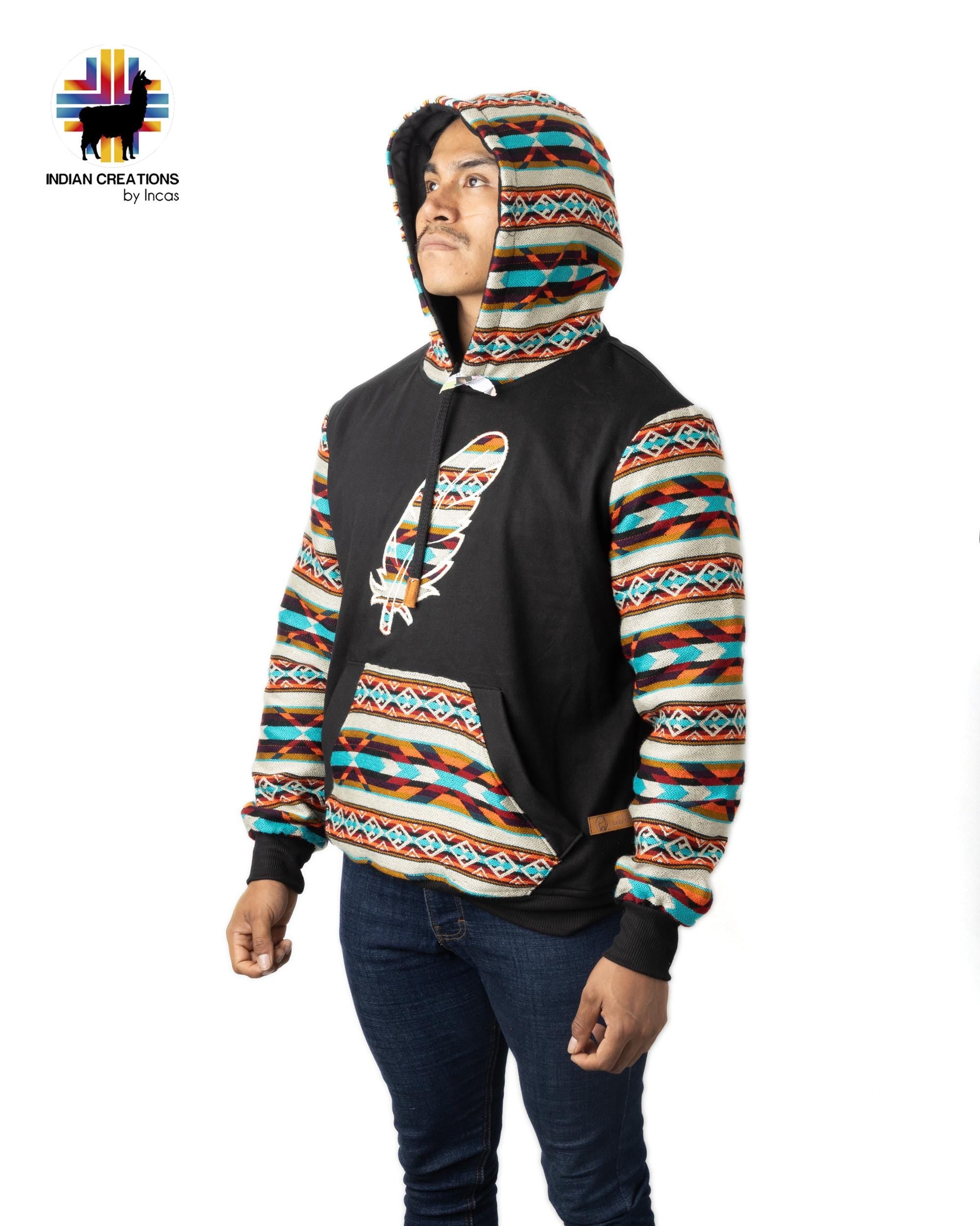 Handmade Hoodie. Handcrafted by Indigenous Hands. Machine Washable. Free Shipping! GIFT IDEAS