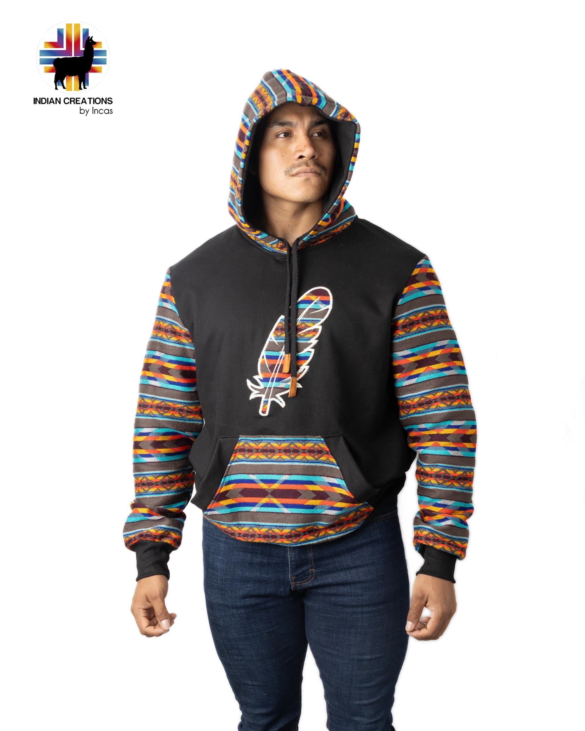 Handmade Hoodie. Handcrafted by Indigenous Hands. Machine Washable. Free Shipping! GIFT IDEAS