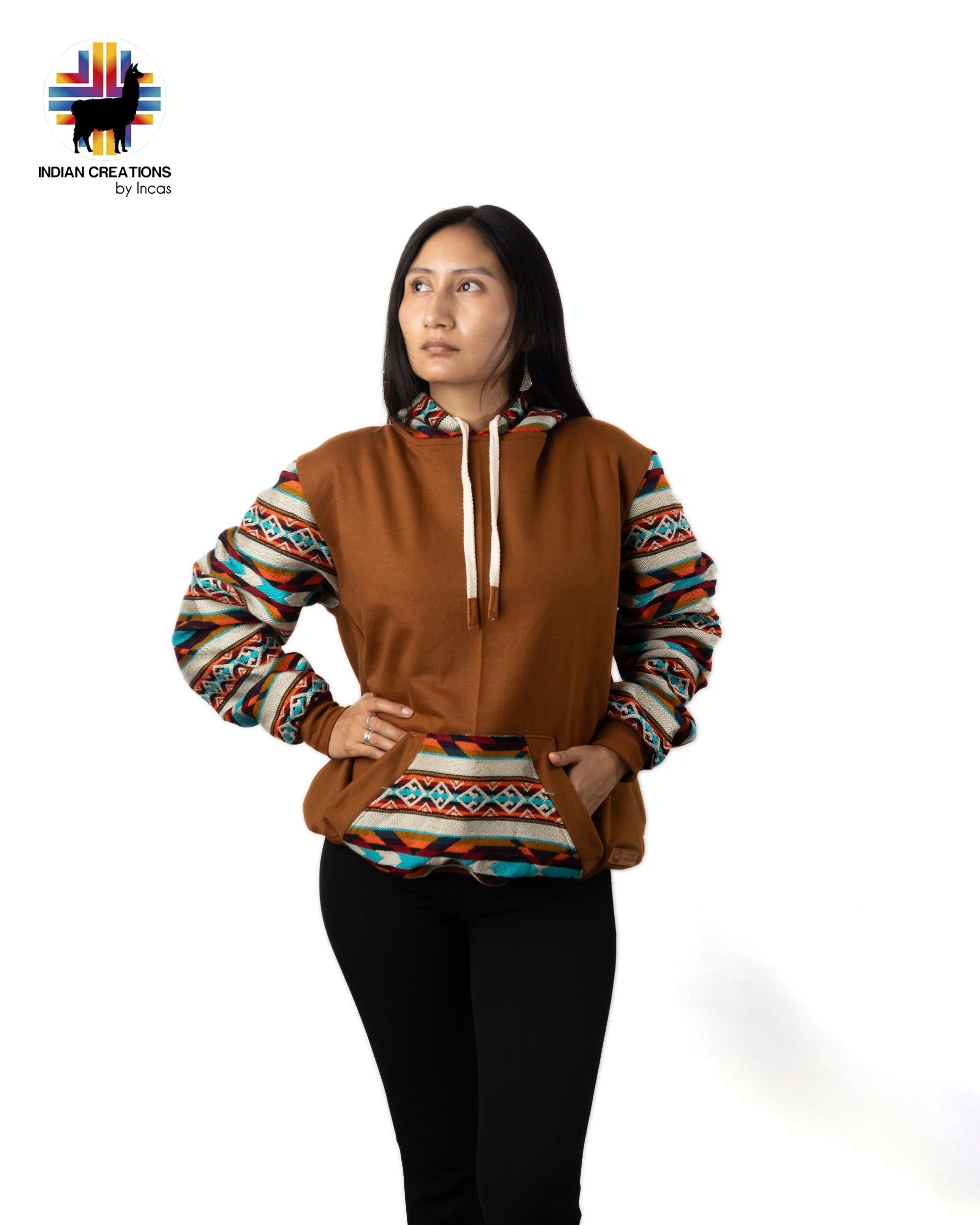 Handmade Hoodie. Handcrafted by Indigenous Hands. Machine Washable. Free Shipping! GIFT IDEAS