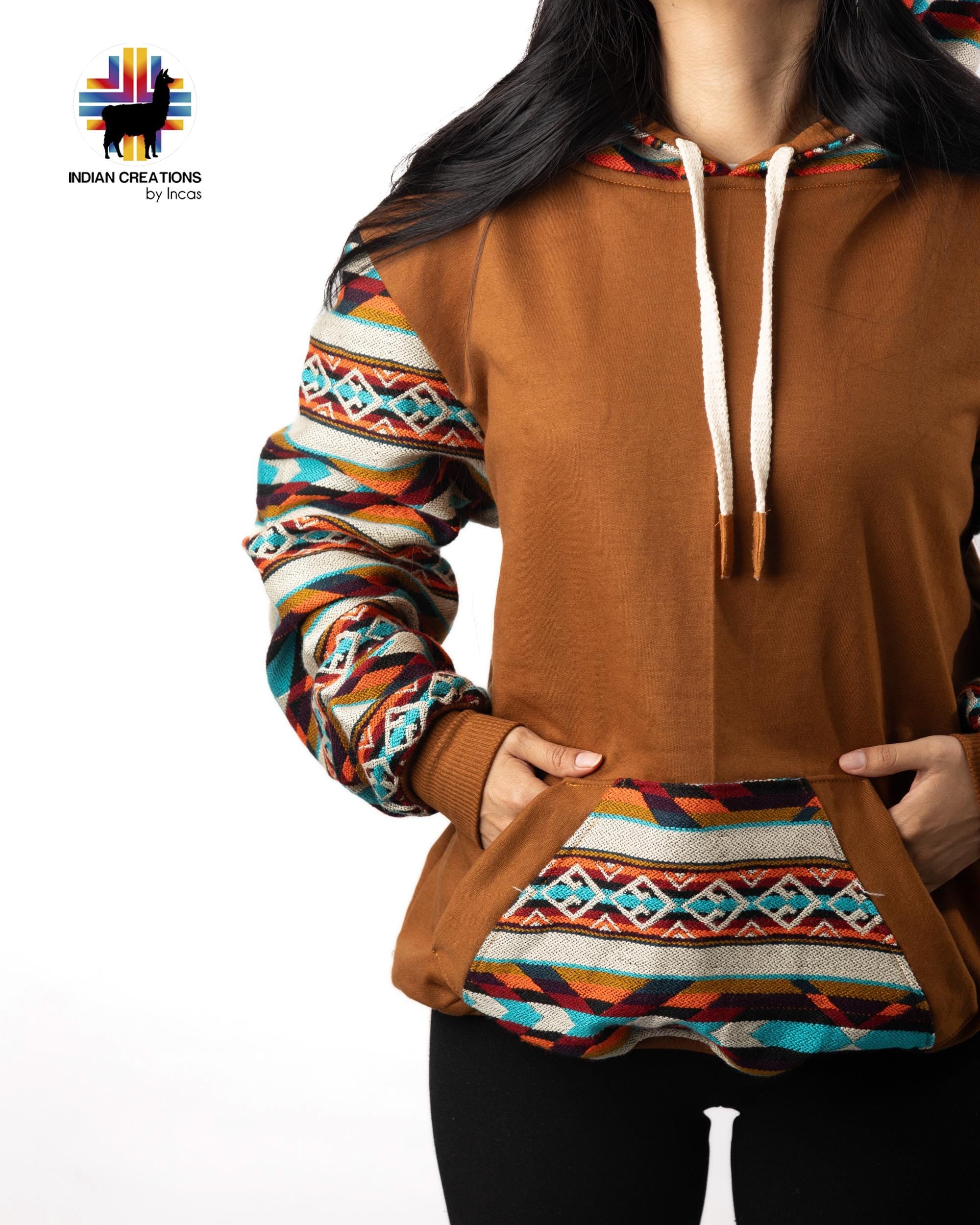 Handmade Hoodie. Handcrafted by Indigenous Hands. Machine Washable. Free Shipping! GIFT IDEAS