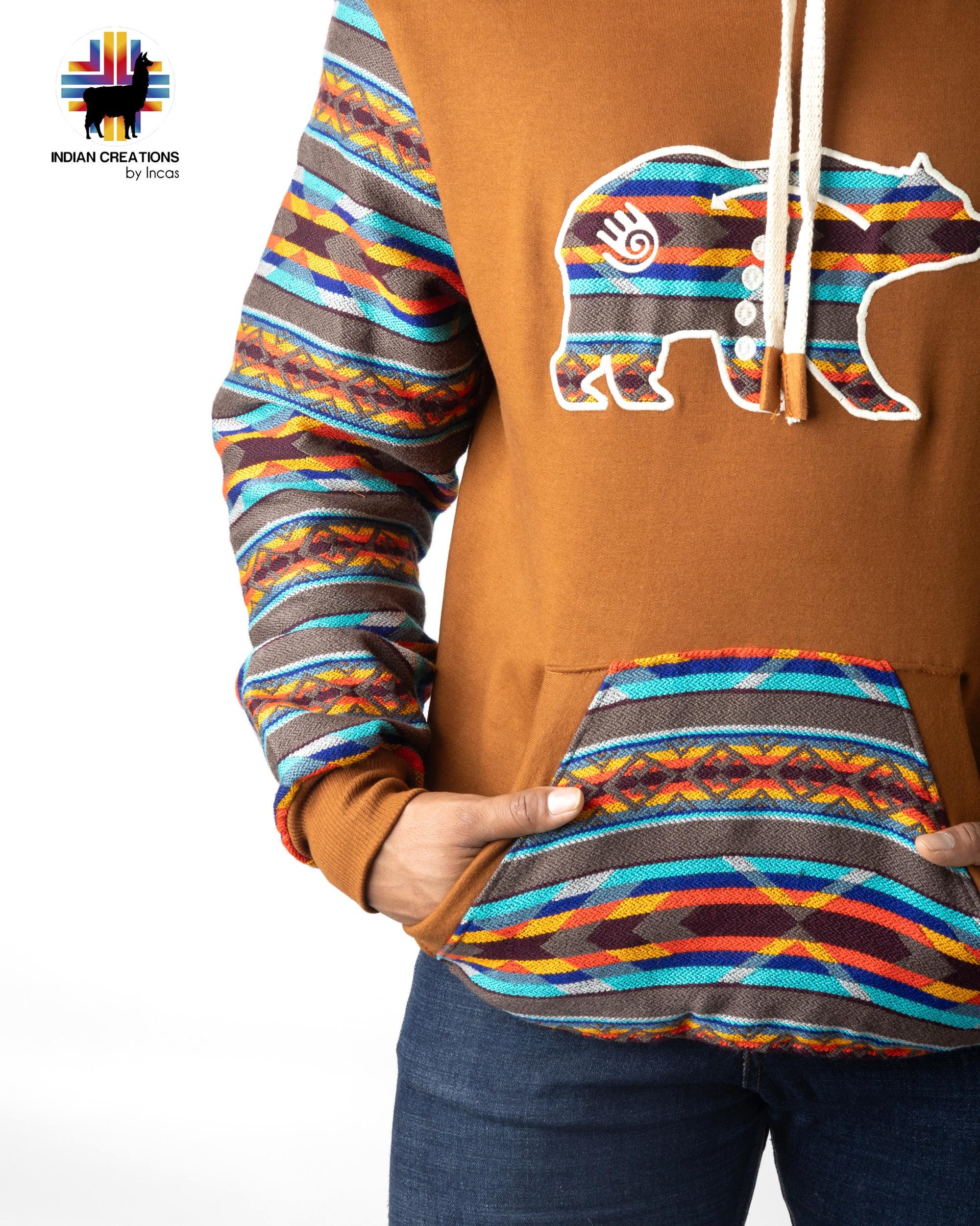 Handmade Hoodie. Handcrafted by Indigenous Hands. Super Soft with Hood. Unisex. Machine Washable. FREE SHIPPING! Gift Ideas