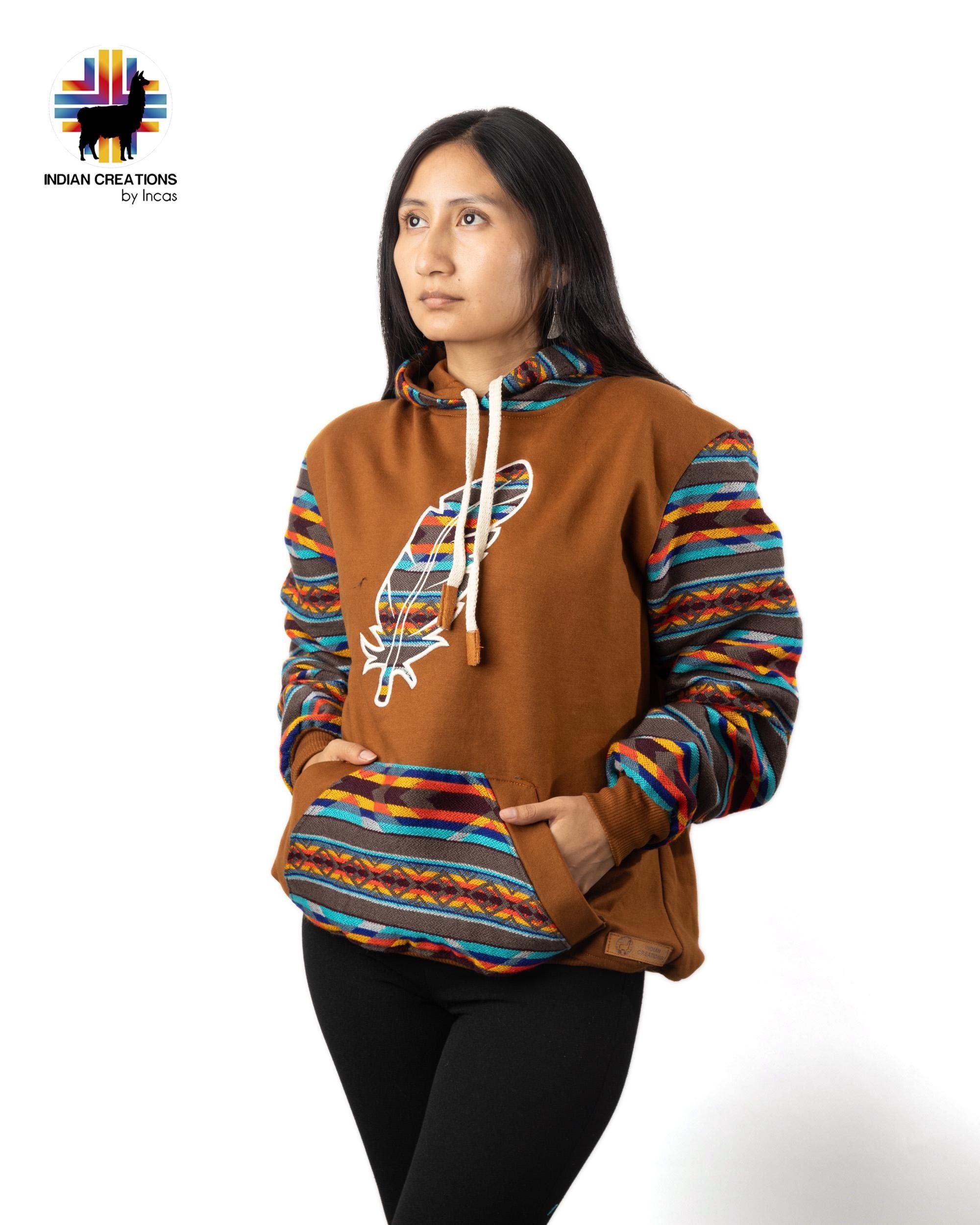 Handmade Hoodie. Handcrafted by Indigenous Hands. Super Soft with Hood. Unisex. Machine Washable. FREE SHIPPING! Gift Ideas