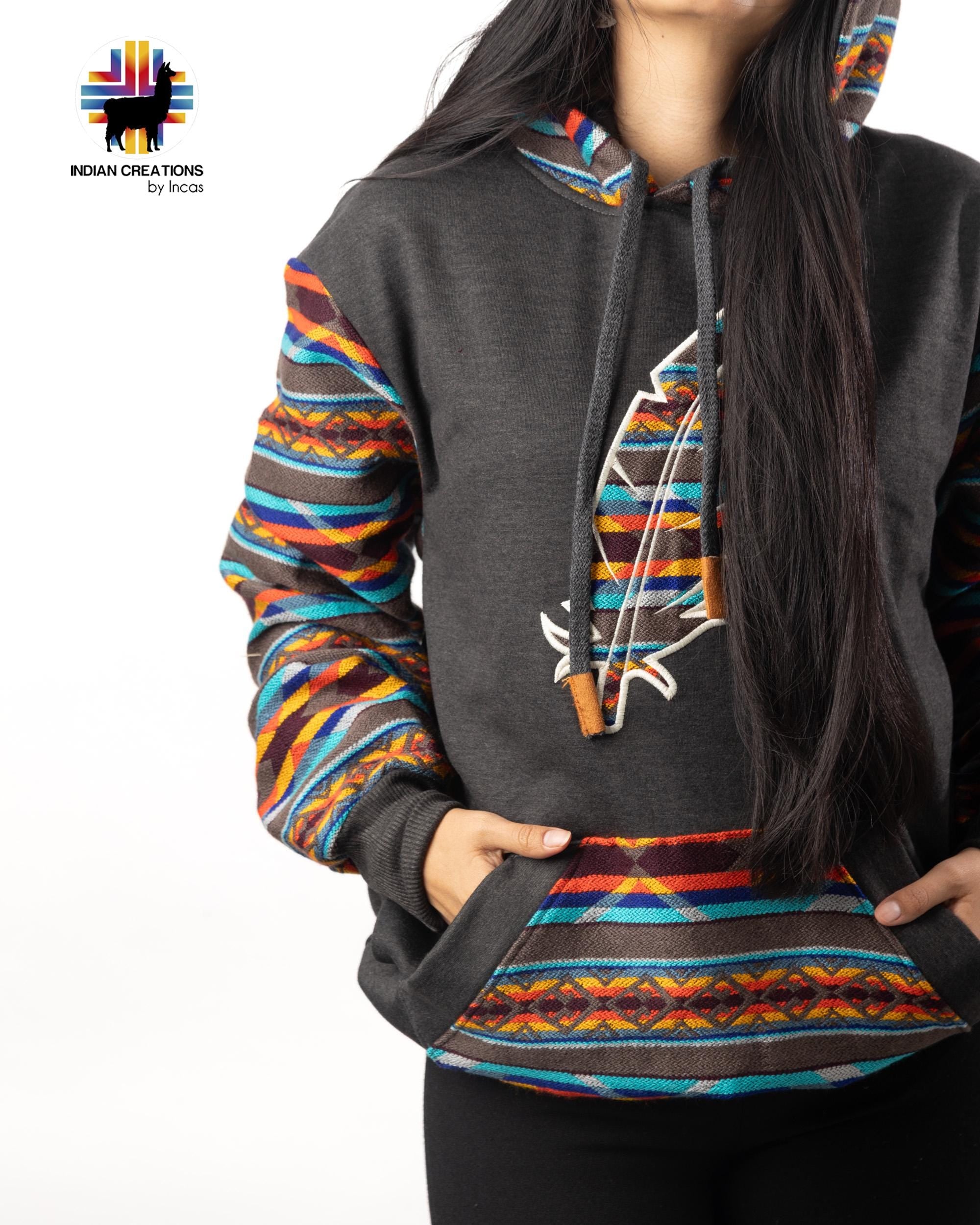 Handmade Hoodie. Handcrafted by Indigenous Hands. Super Soft with Hood. Unisex. Machine Washable. FREE SHIPPING! Gift Ideas