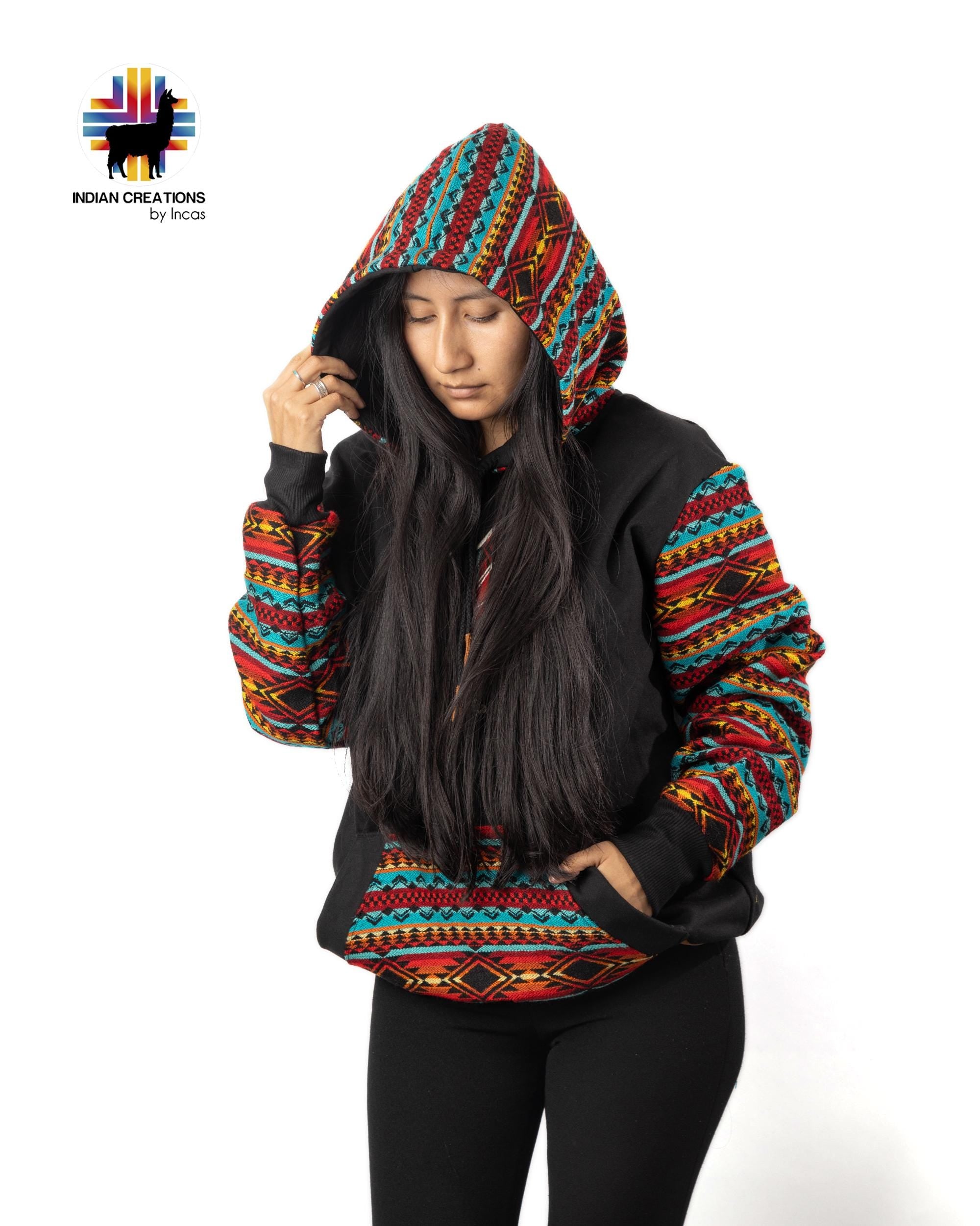 Handmade Hoodie. Handcrafted by Indigenous Hands. Machine Washable. Free Shipping! GIFT IDEAS