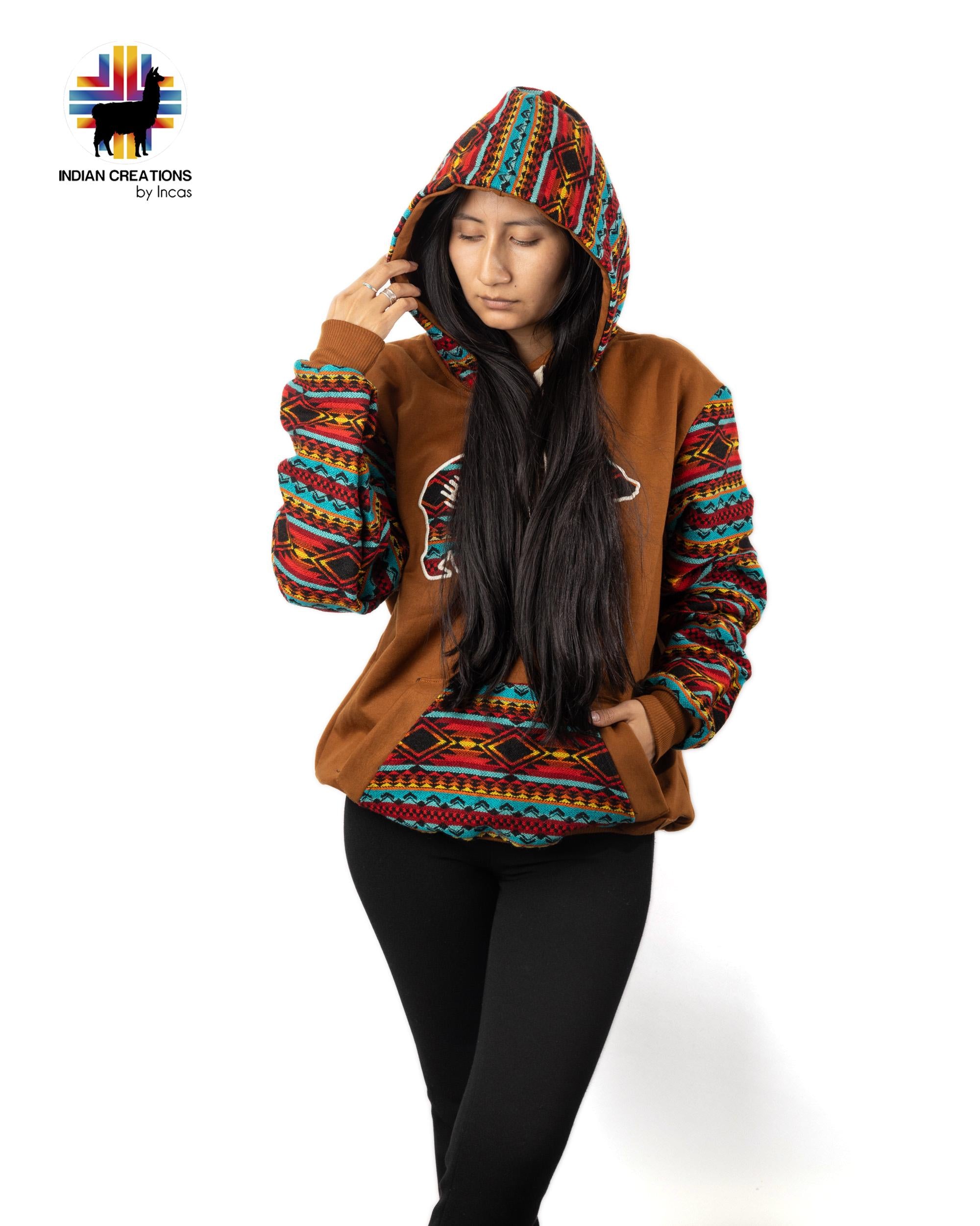 Handmade Hoodie. Handcrafted by Indigenous Hands. Super Soft with Hood. Unisex. Machine Washable. FREE SHIPPING! Gift Ideas