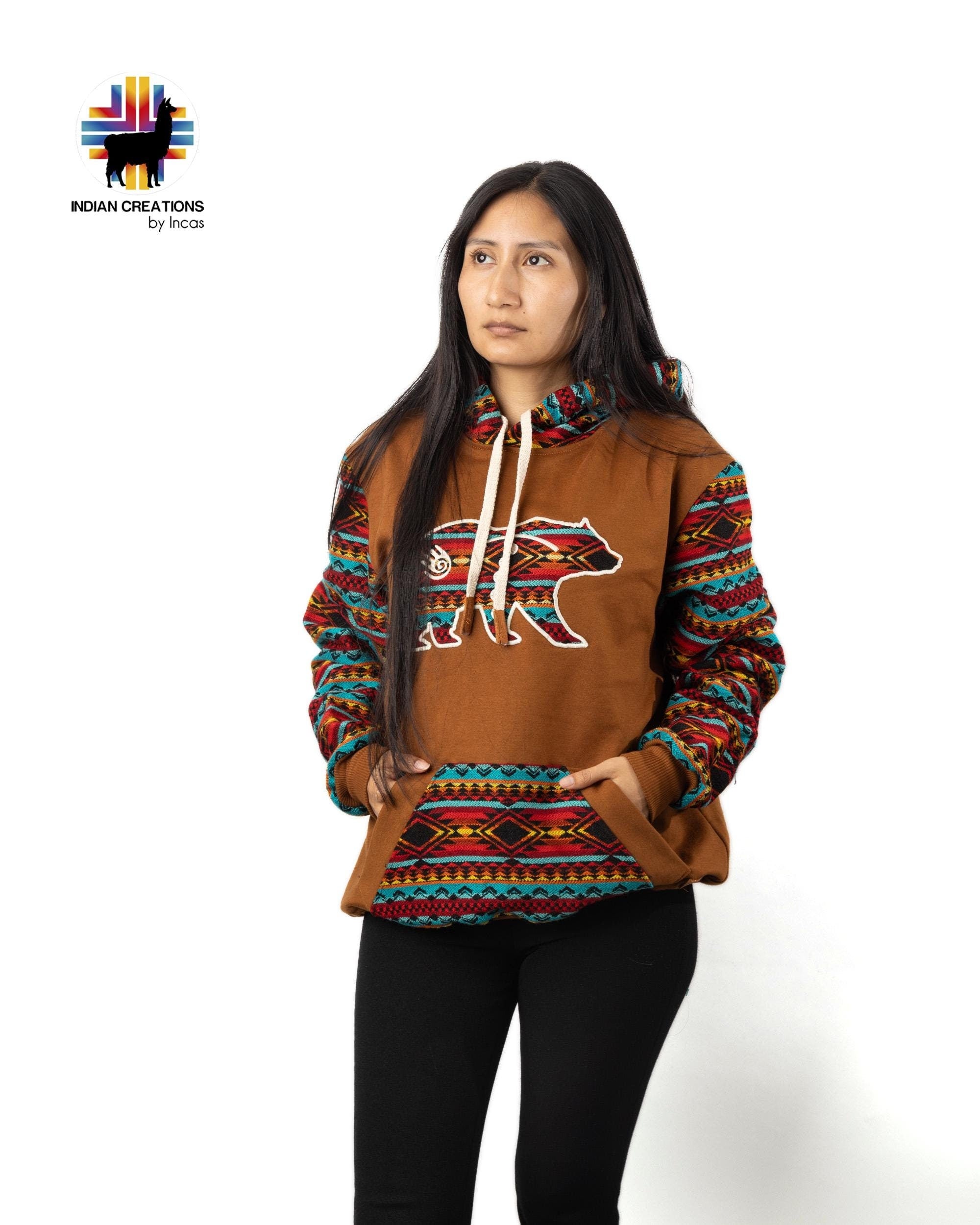 Handmade Hoodie. Handcrafted by Indigenous Hands. Super Soft with Hood. Unisex. Machine Washable. FREE SHIPPING! Gift Ideas