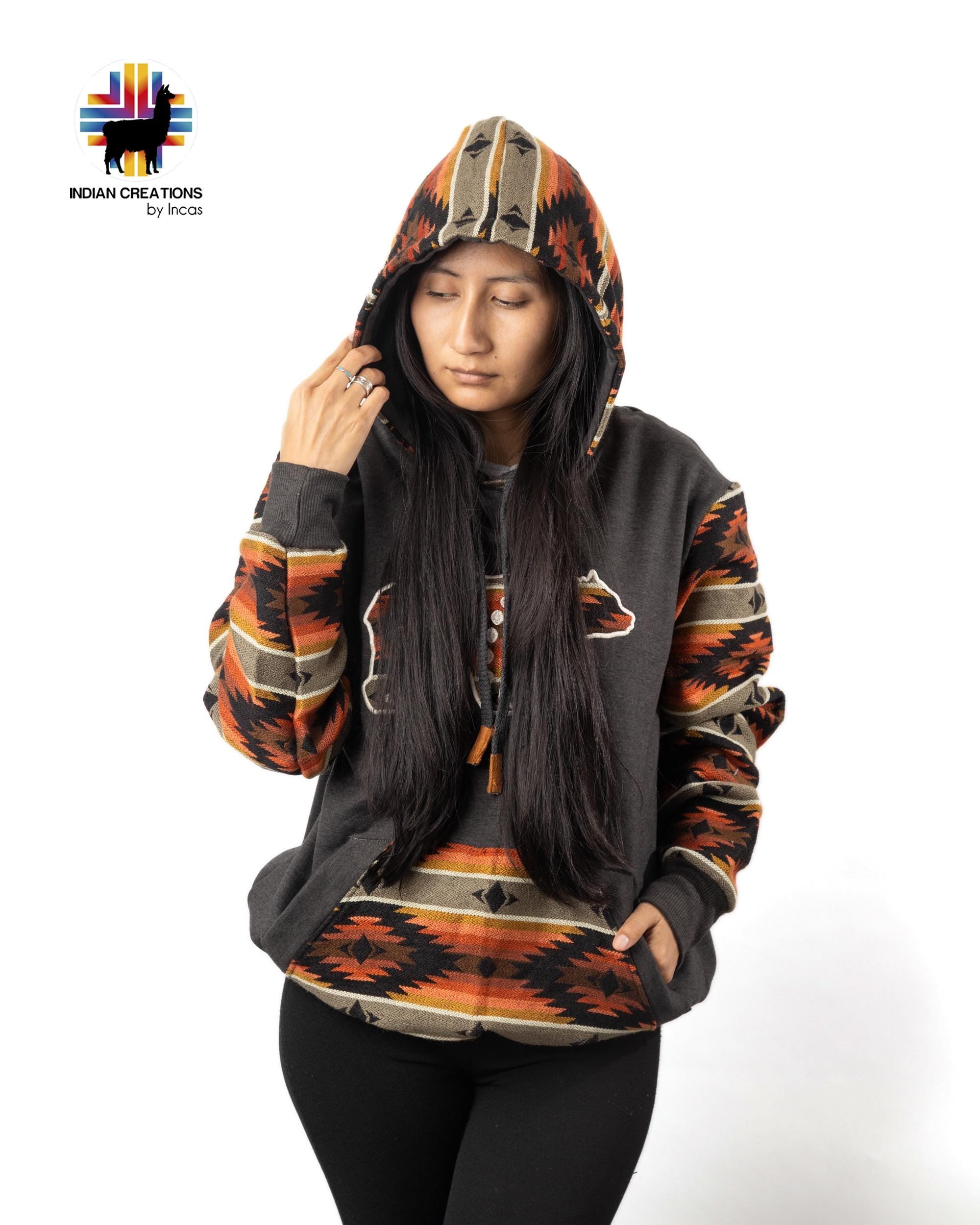 Handmade Hoodie. Handcrafted by Indigenous Hands. Super Soft with Hood. Unisex. Machine Washable. FREE SHIPPING! Gift Ideas