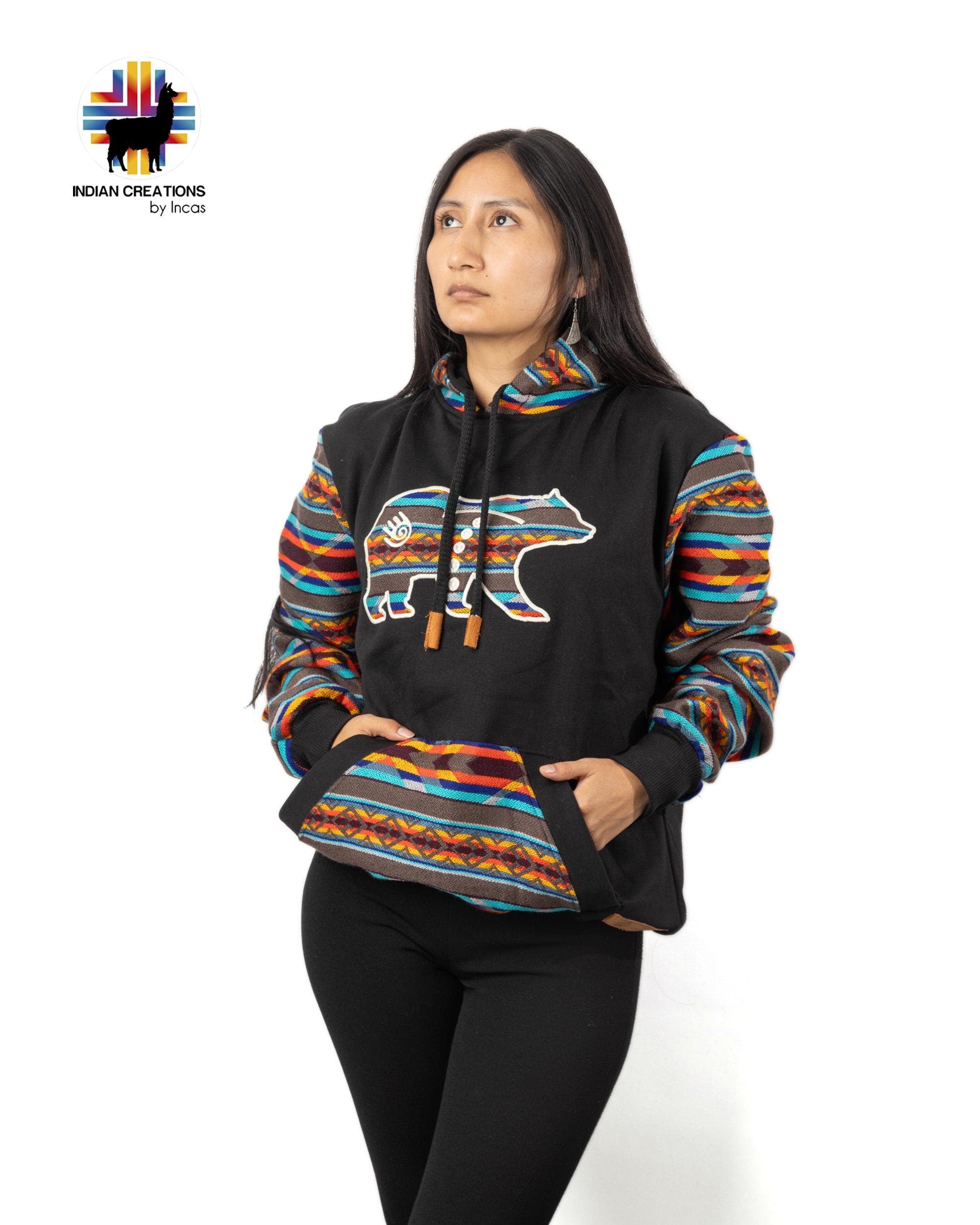 Handmade Hoodie. Handcrafted by Indigenous Hands. Super Soft with Hood. Unisex. Machine Washable. FREE SHIPPING! Gift Ideas