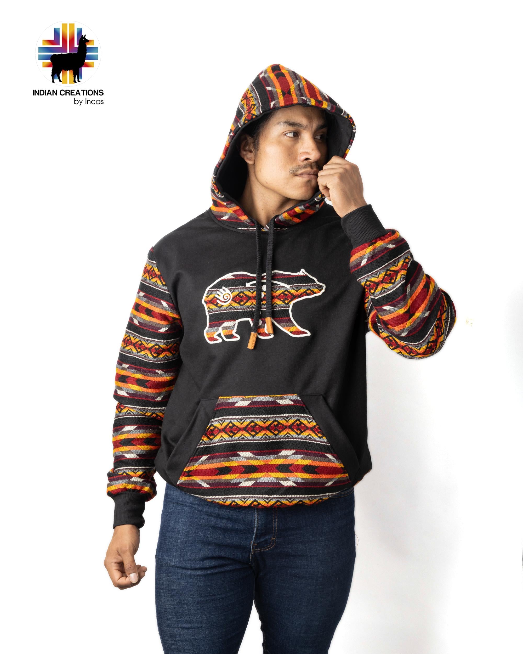 Handmade Hoodie. Handcrafted by Indigenous Hands. Machine Washable. Free Shipping! GIFT IDEAS