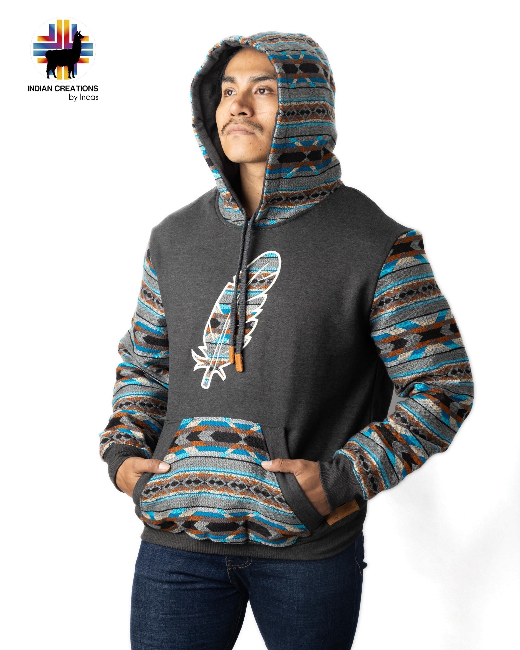 Handmade Hoodie. Handcrafted by Indigenous Hands. Super Soft with Hood. Unisex. Machine Washable. FREE SHIPPING! Gift Ideas