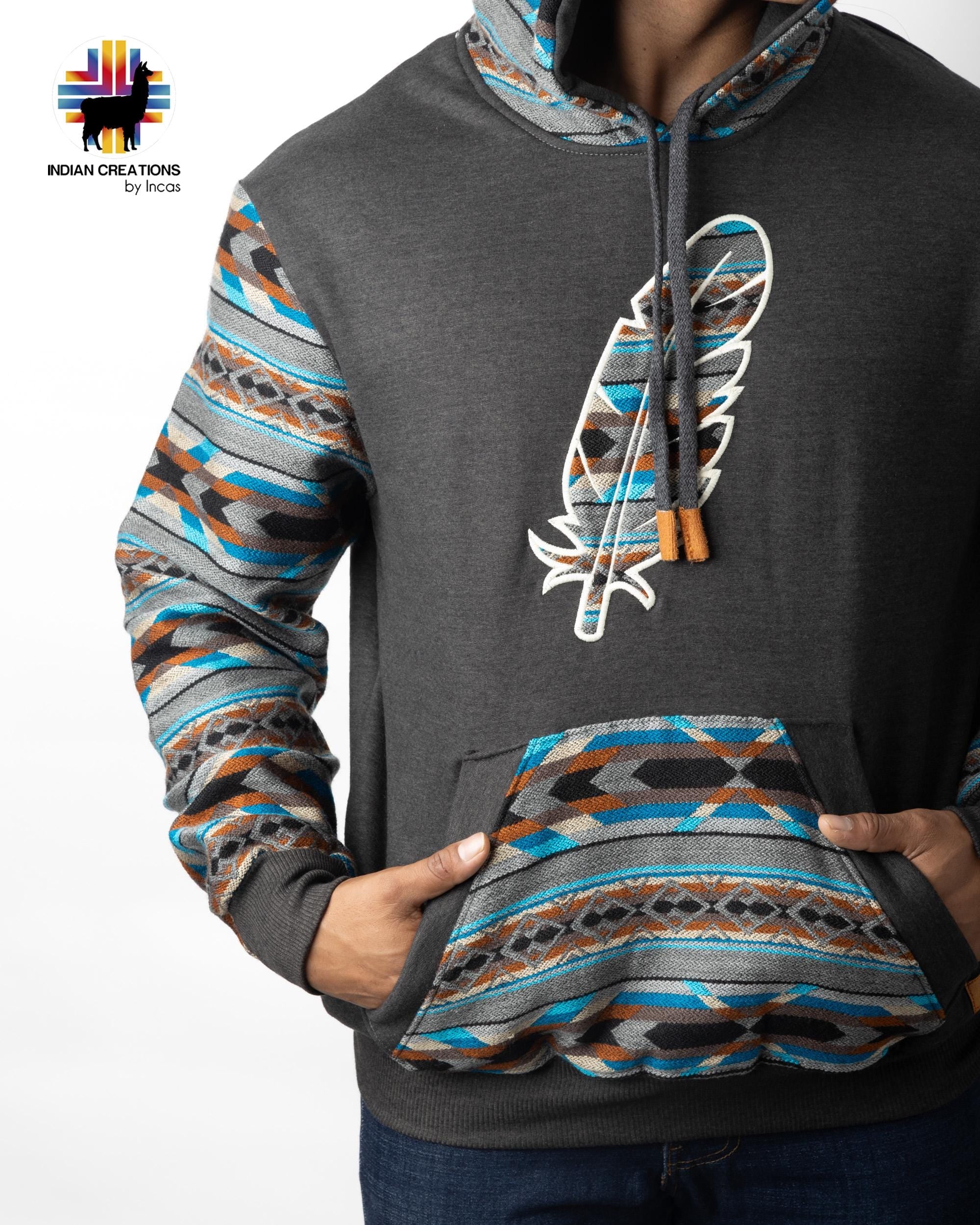 Handmade Hoodie. Handcrafted by Indigenous Hands. Super Soft with Hood. Unisex. Machine Washable. FREE SHIPPING! Gift Ideas