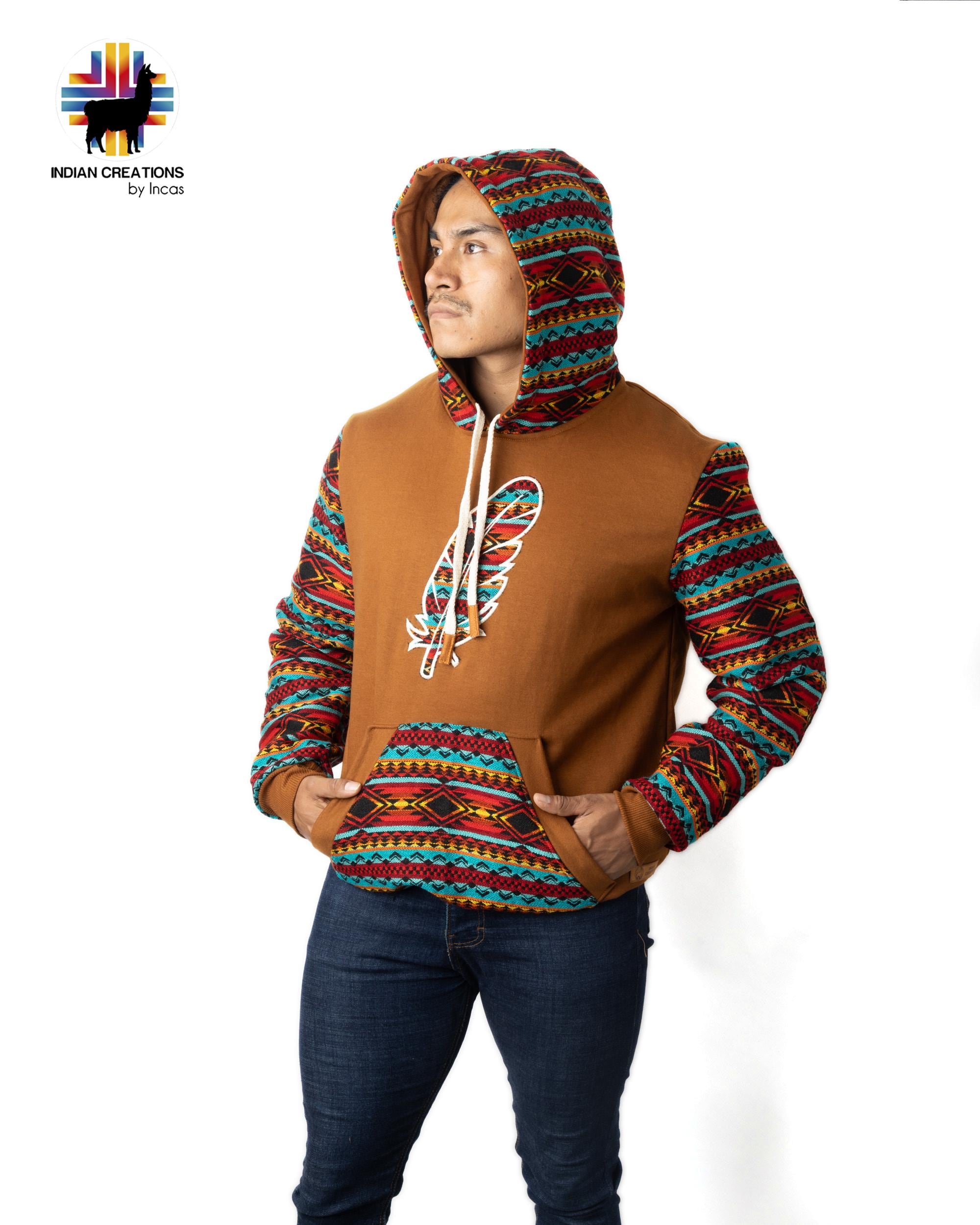 Handmade Hoodie. Handcrafted by Indigenous Hands. Super Soft with Hood. Unisex. Machine Washable. FREE SHIPPING! Gift Ideas
