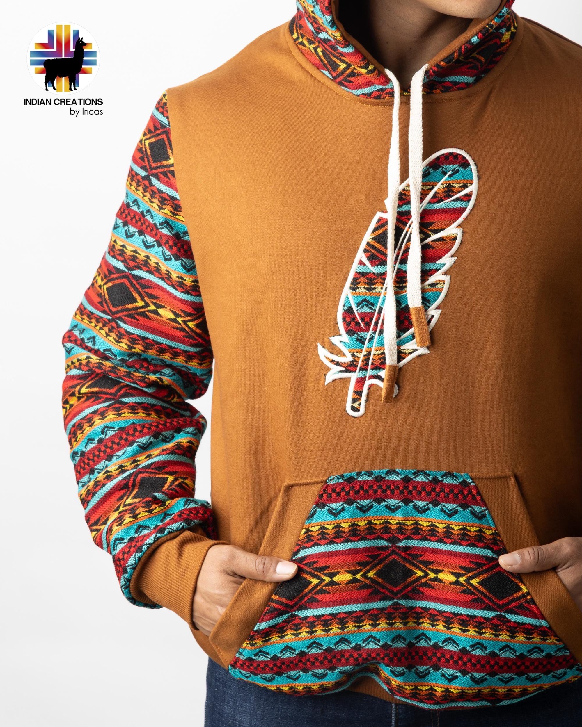 Handmade Hoodie. Handcrafted by Indigenous Hands. Super Soft with Hood. Unisex. Machine Washable. FREE SHIPPING! Gift Ideas