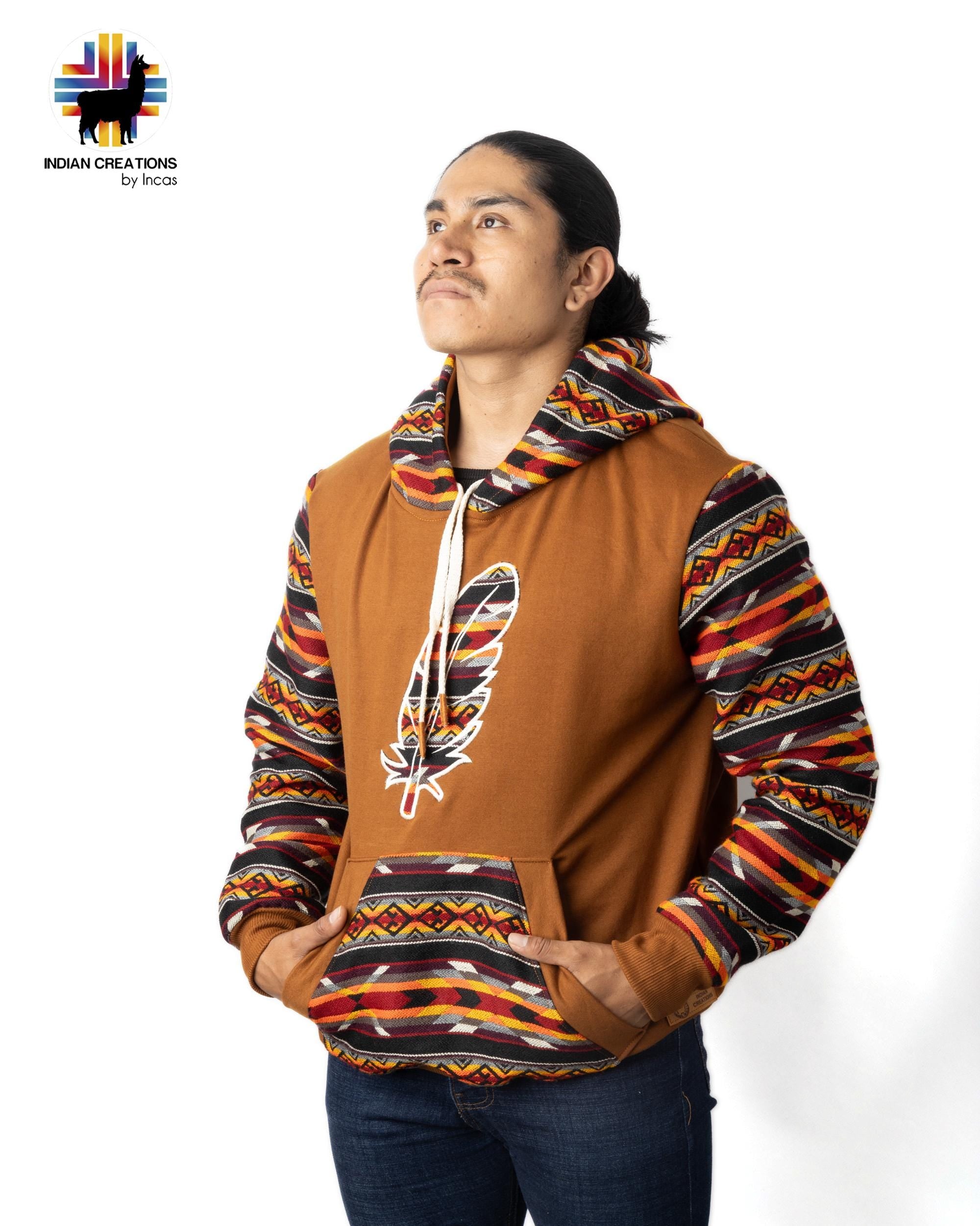 Handmade Hoodie. Handcrafted by Indigenous Hands. Super Soft with Hood. Unisex. Machine Washable. FREE SHIPPING! Gift Ideas