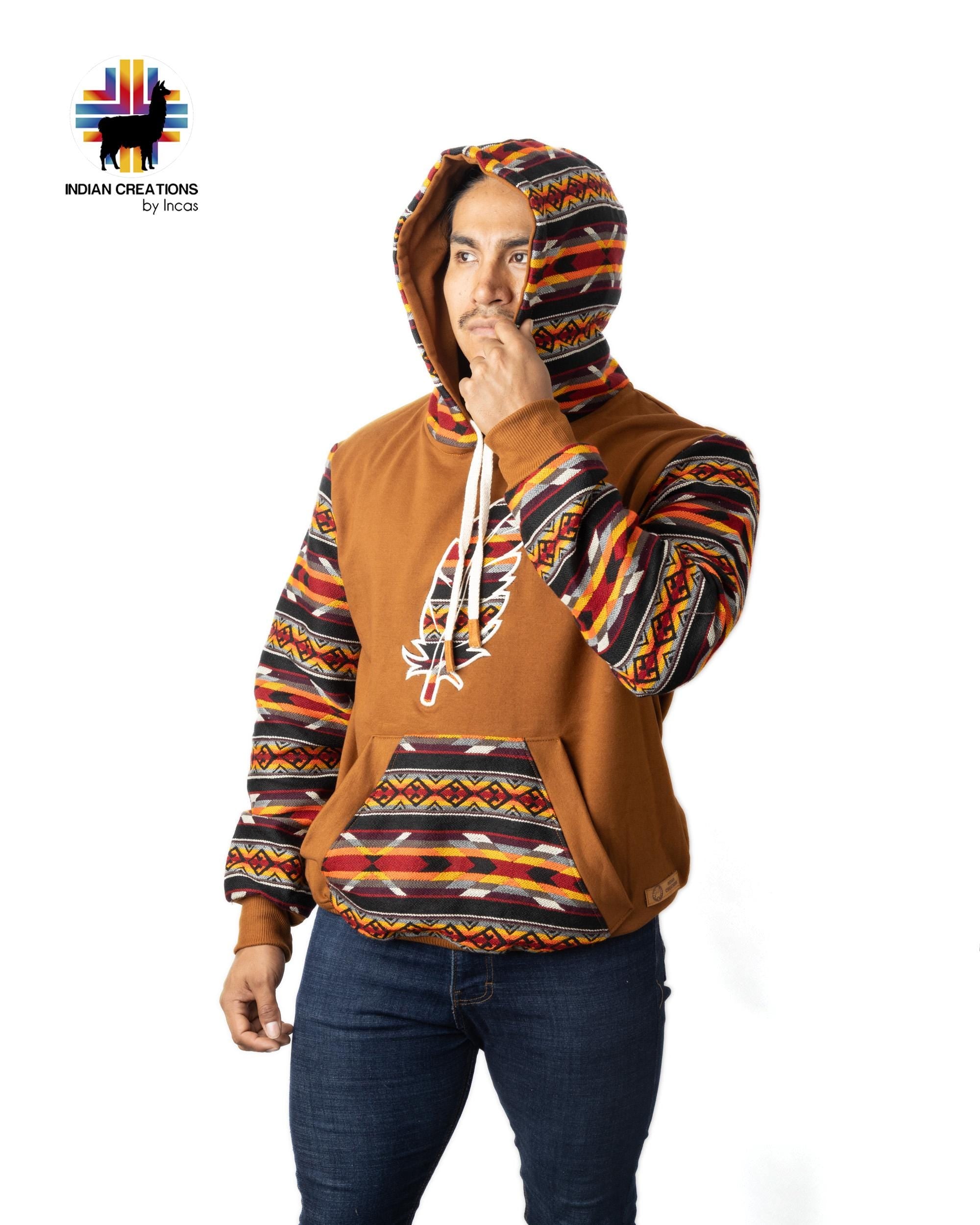 Handmade Hoodie. Handcrafted by Indigenous Hands. Super Soft with Hood. Unisex. Machine Washable. FREE SHIPPING! Gift Ideas