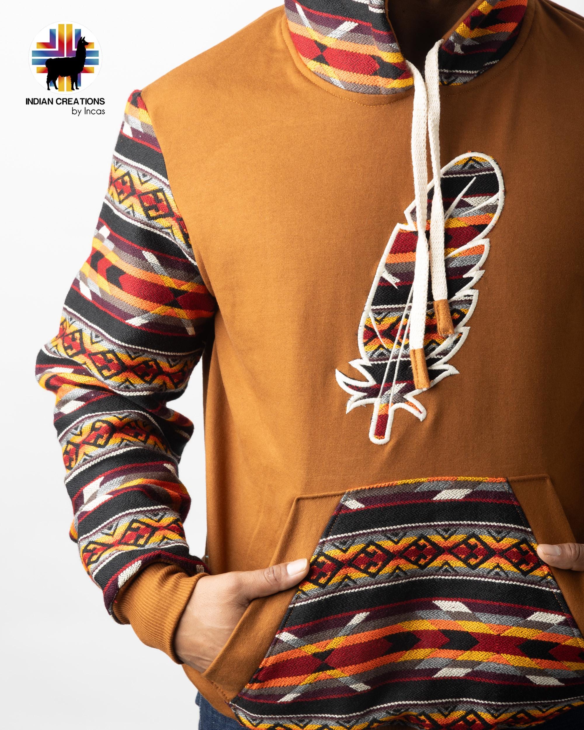 Handmade Hoodie. Handcrafted by Indigenous Hands. Super Soft with Hood. Unisex. Machine Washable. FREE SHIPPING! Gift Ideas