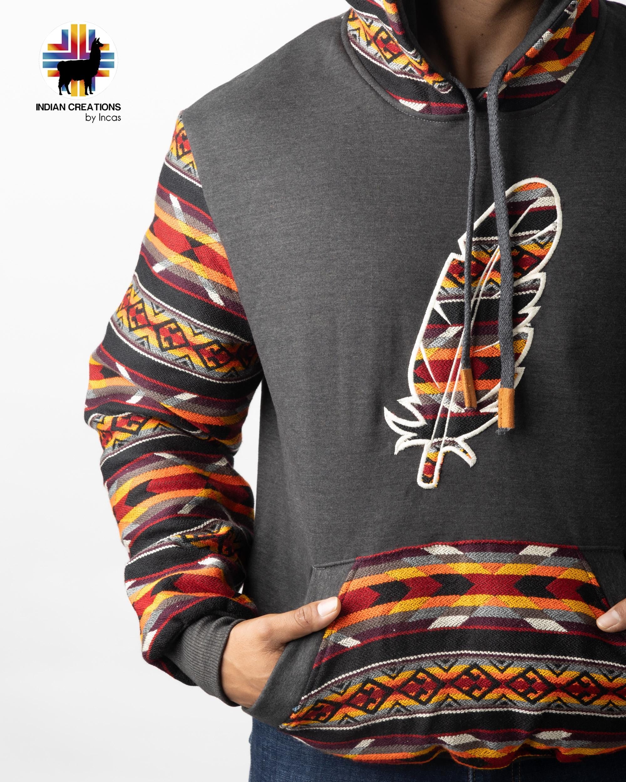 Handmade Hoodie. Handcrafted by Indigenous Hands. Machine Washable. Free Shipping! GIFT IDEAS