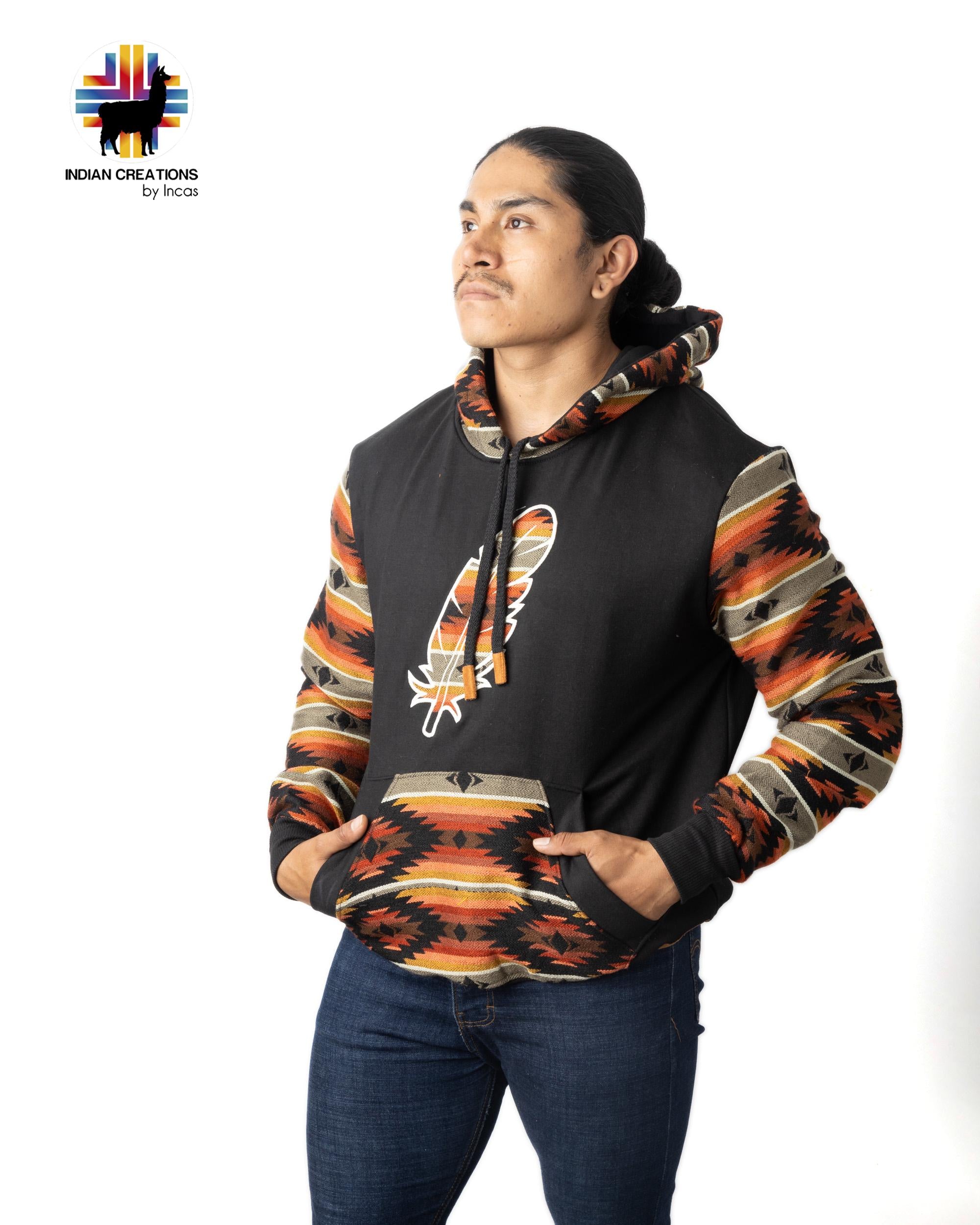 Handmade Hoodie. Handcrafted by Indigenous Hands. Machine Washable. Free Shipping! GIFT IDEAS