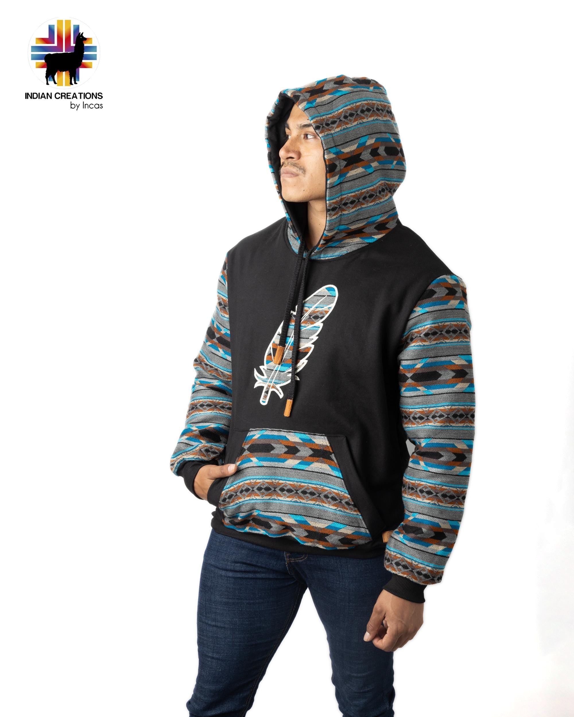 Handmade Hoodie. Handcrafted by Indigenous Hands. Machine Washable. Free Shipping! GIFT IDEAS