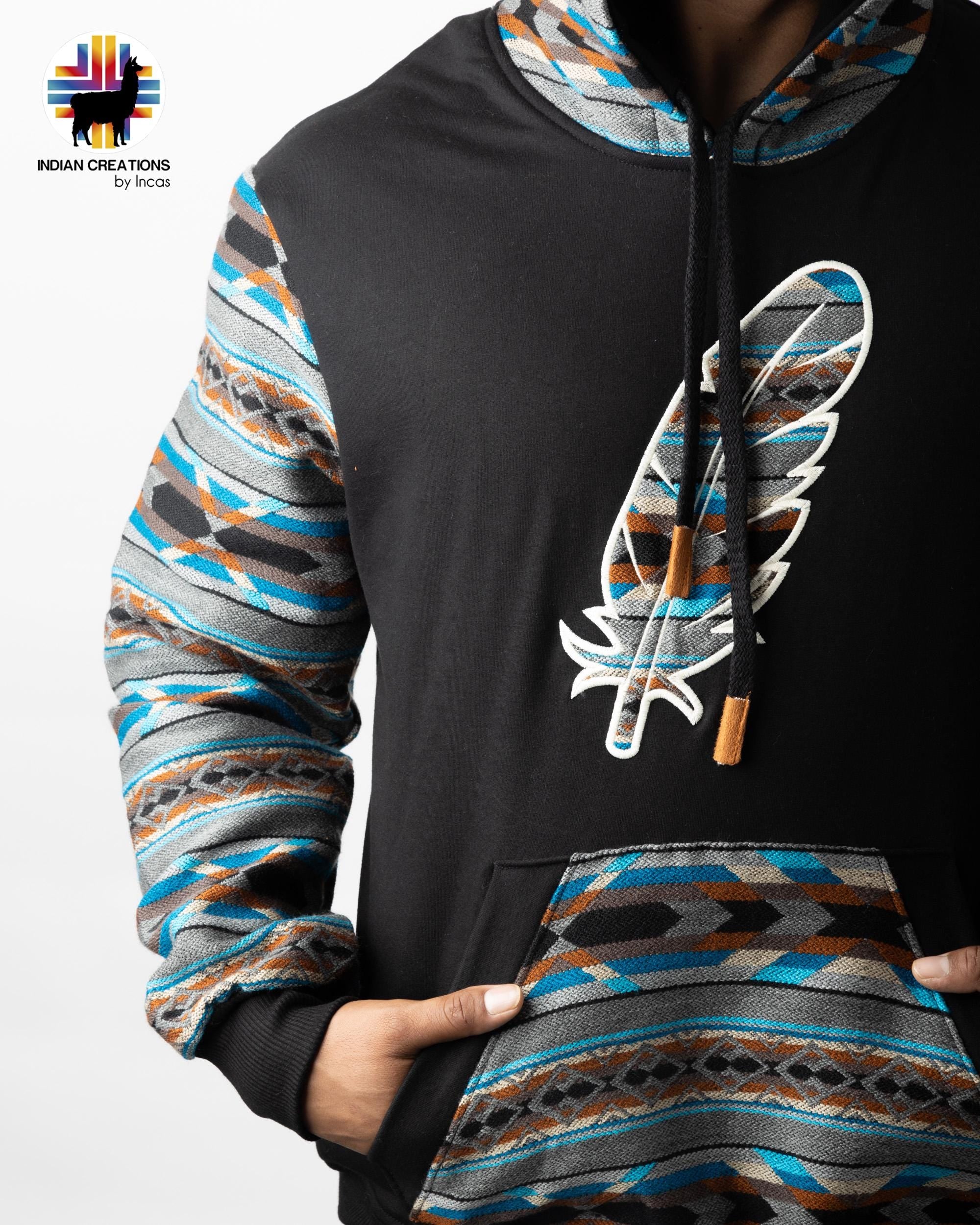 Handmade Hoodie. Handcrafted by Indigenous Hands. Machine Washable. Free Shipping! GIFT IDEAS