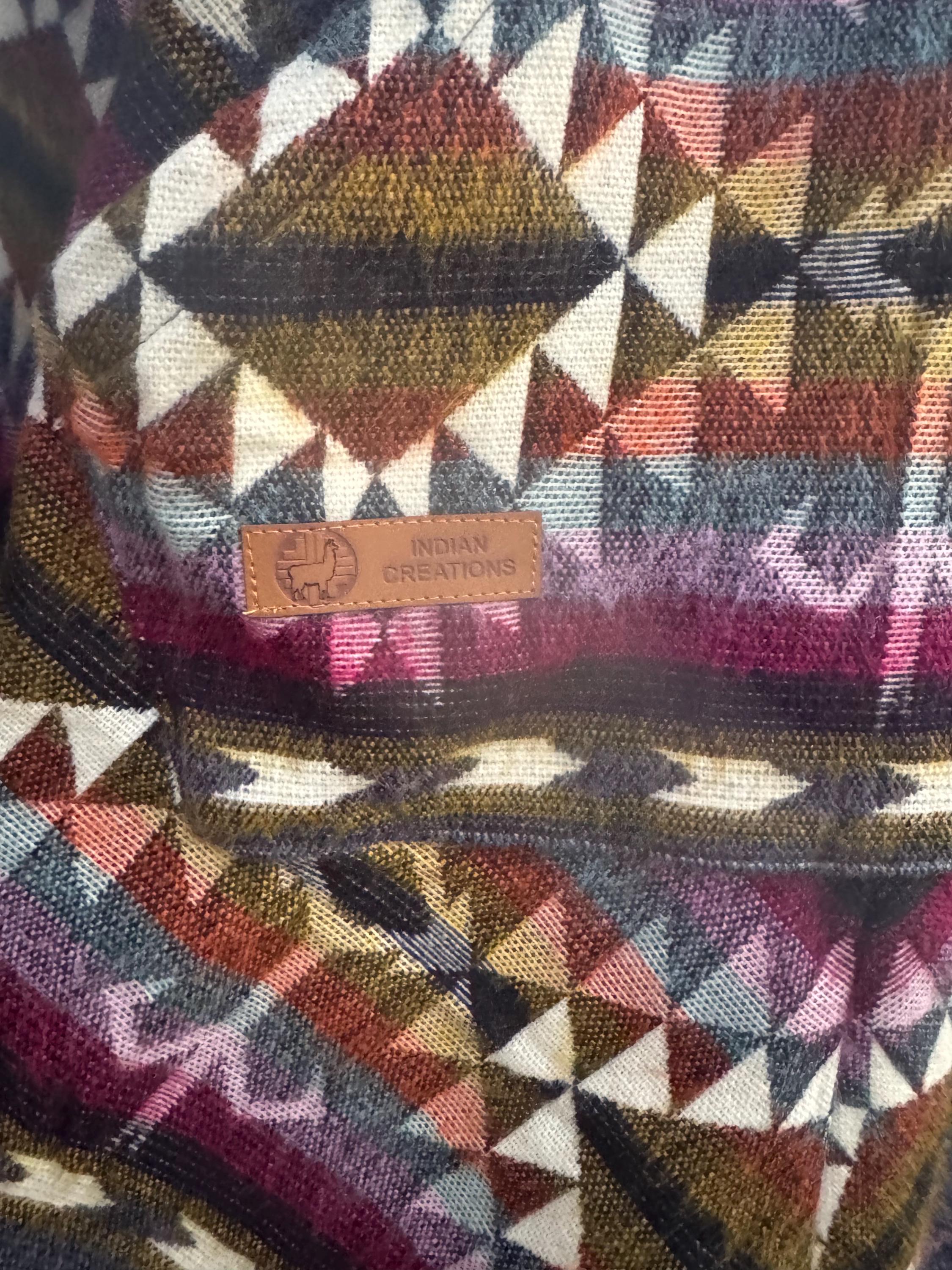 Unisex Alpaca Poncho.  V-Shaped Style. Exclusively created by Indigenous hands. Super soft & warm.  Machine Washable. FREE SHIPPING!