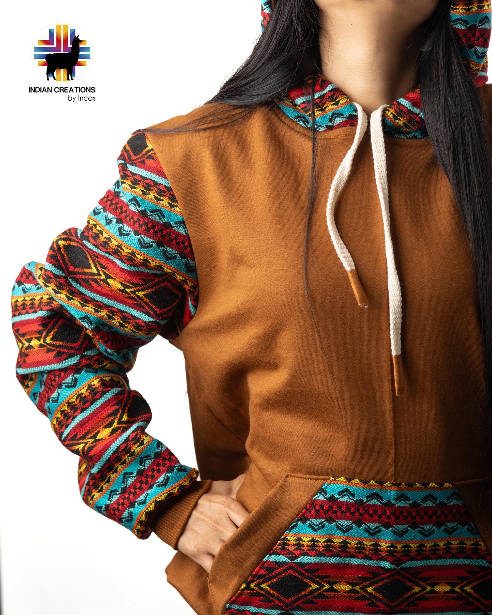 Handmade Hoodie. Handcrafted by Indigenous Hands. Machine Washable. Free Shipping! GIFT IDEAS