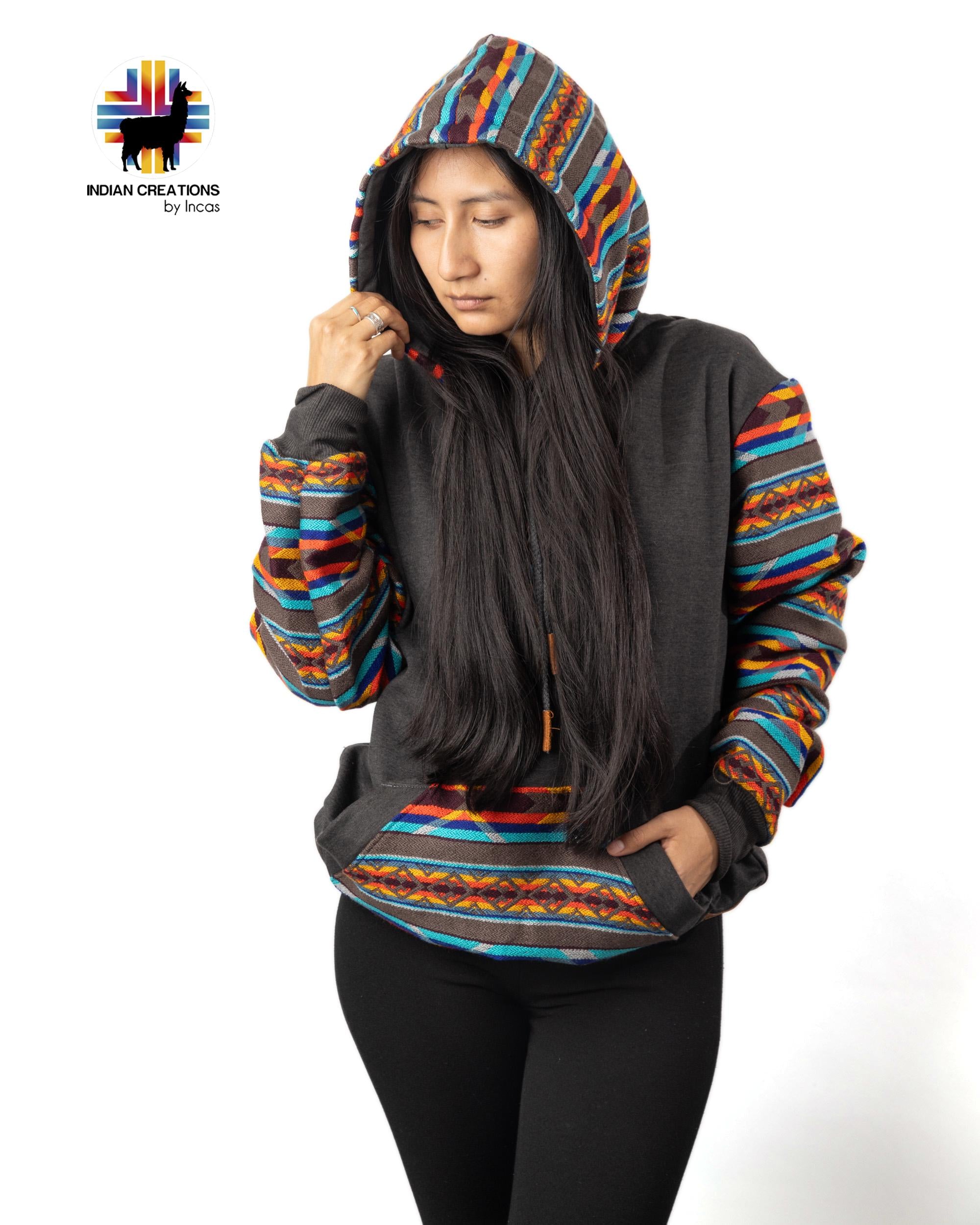 Handmade Hoodie. Handcrafted by Indigenous Hands. Super Soft with Hood. Unisex. Machine Washable. FREE SHIPPING! Gift Ideas