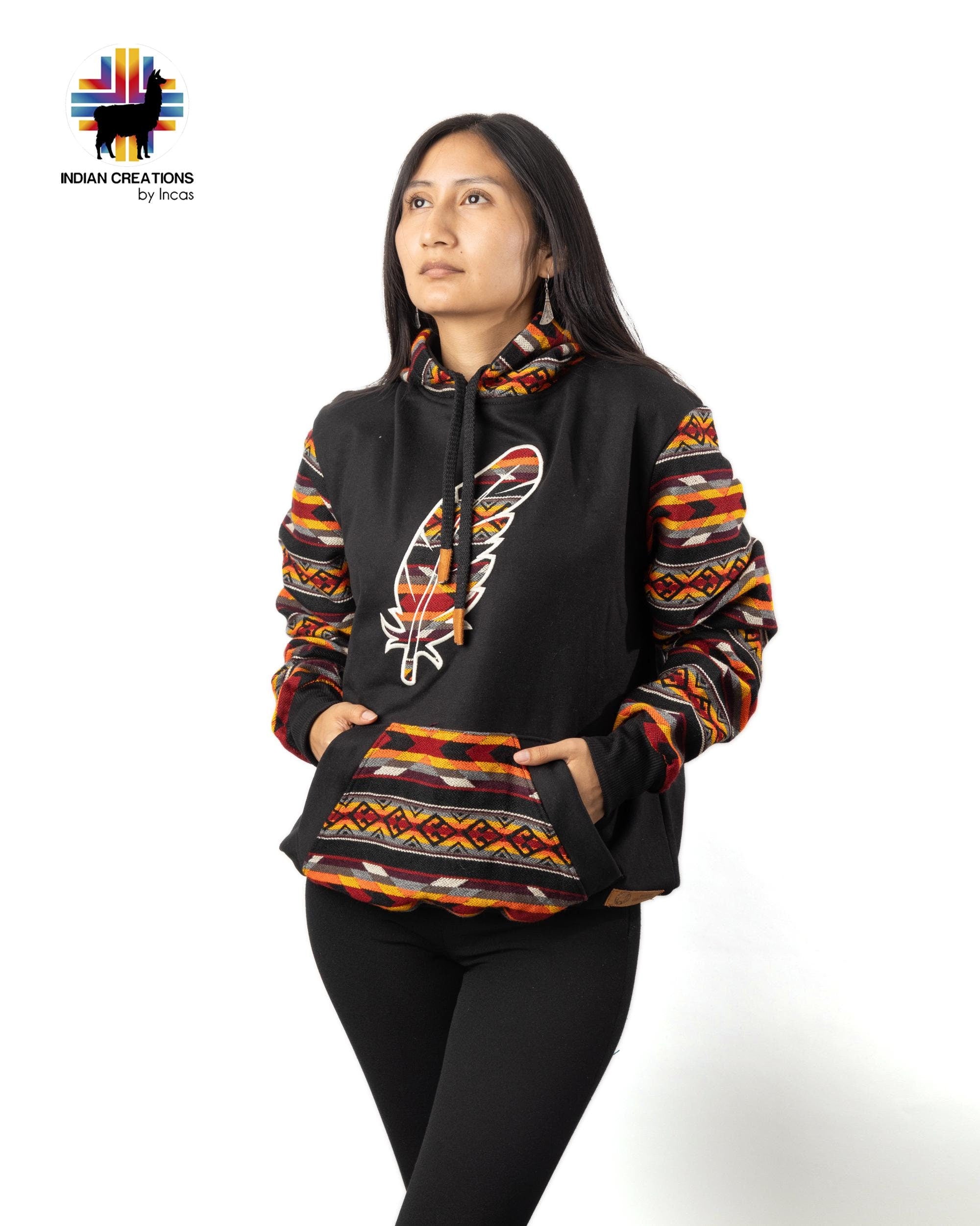 Handmade Hoodie. Handcrafted by Indigenous Hands. Super Soft with Hood. Unisex. Machine Washable. FREE SHIPPING! Gift Ideas