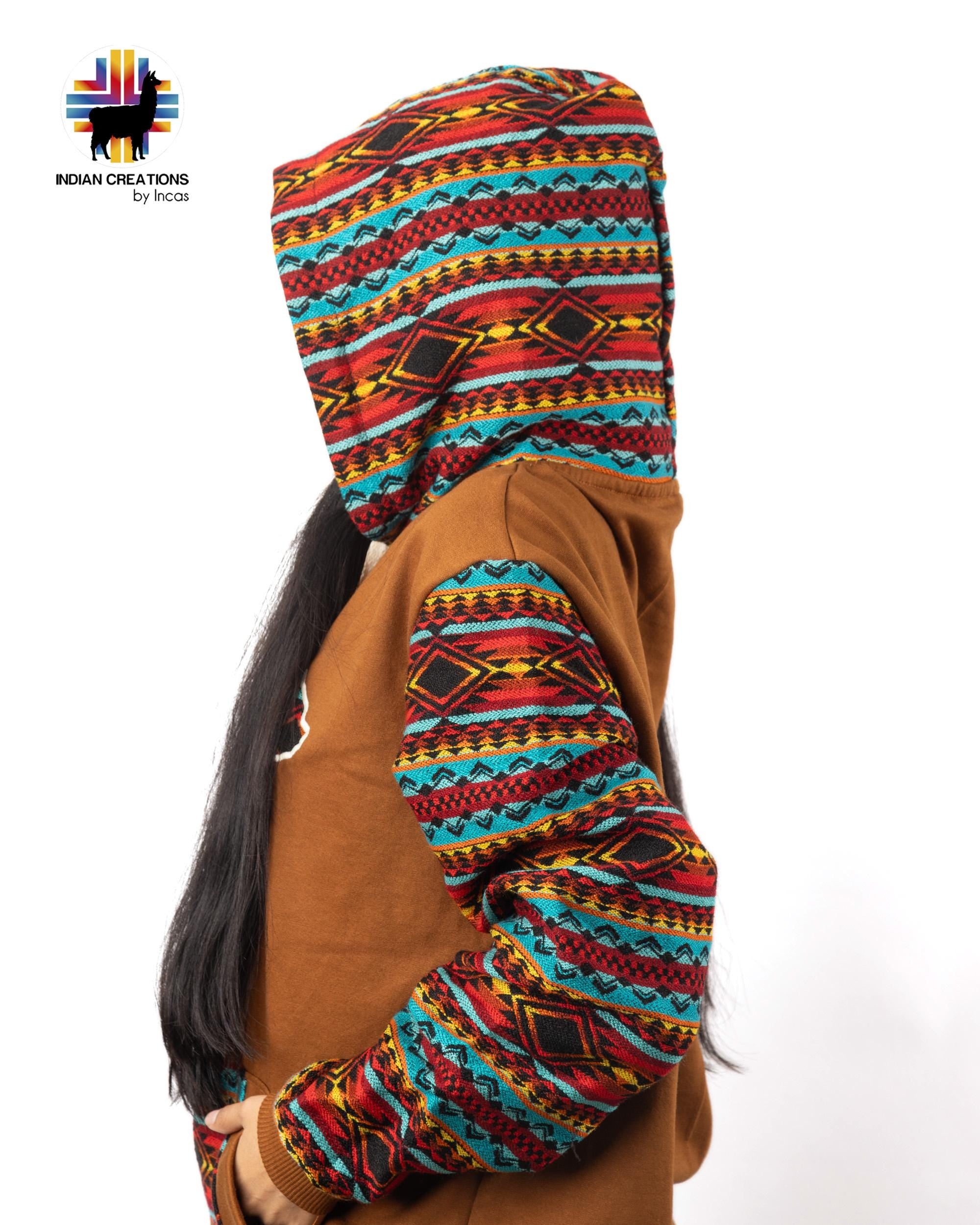 Handmade Hoodie. Handcrafted by Indigenous Hands. Super Soft with Hood. Unisex. Machine Washable. FREE SHIPPING! Gift Ideas