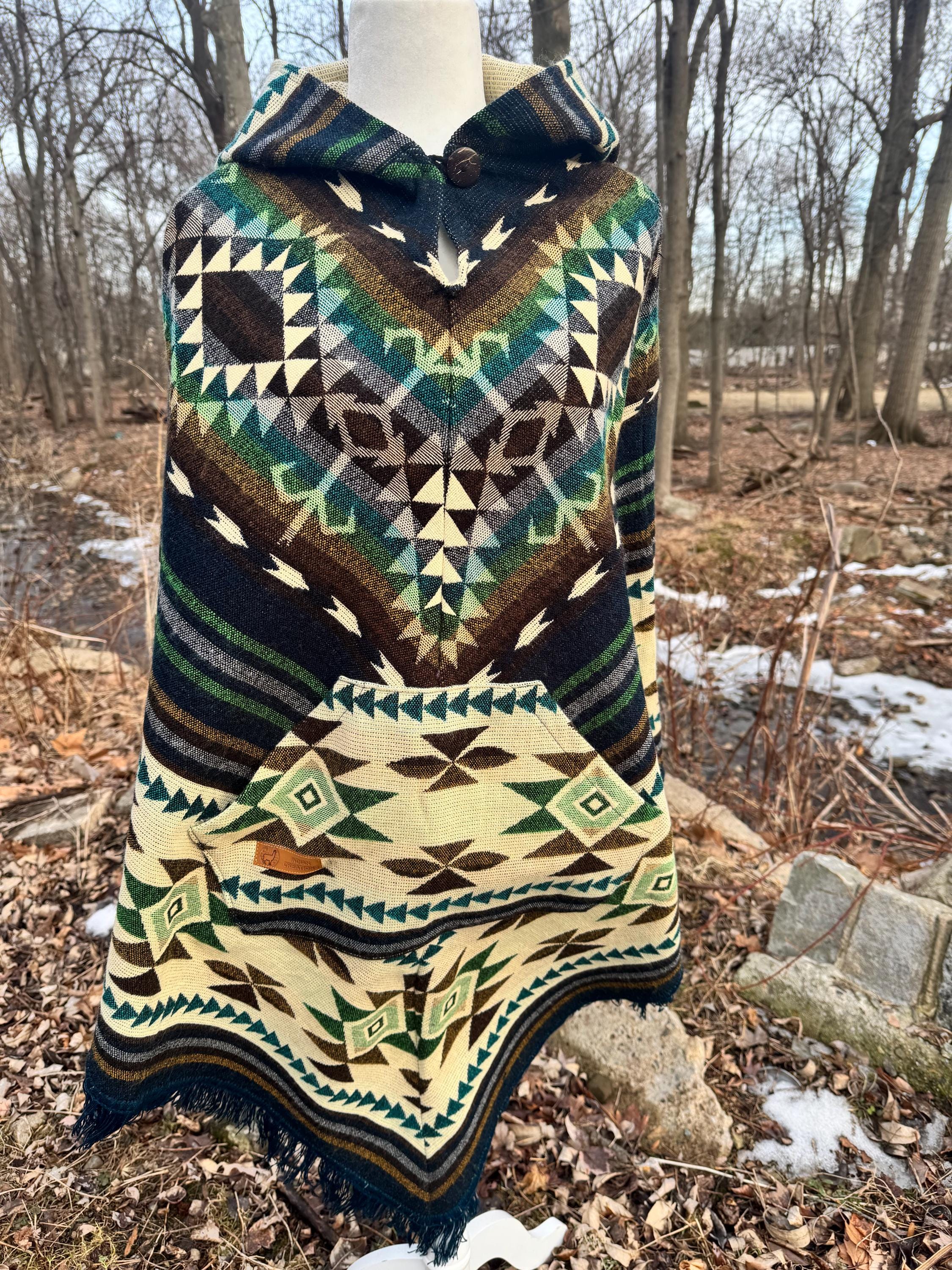 Unisex Alpaca Poncho.  V-Shaped Style. Exclusively created by Indigenous hands. Super soft & warm.  Machine Washable. FREE SHIPPING!