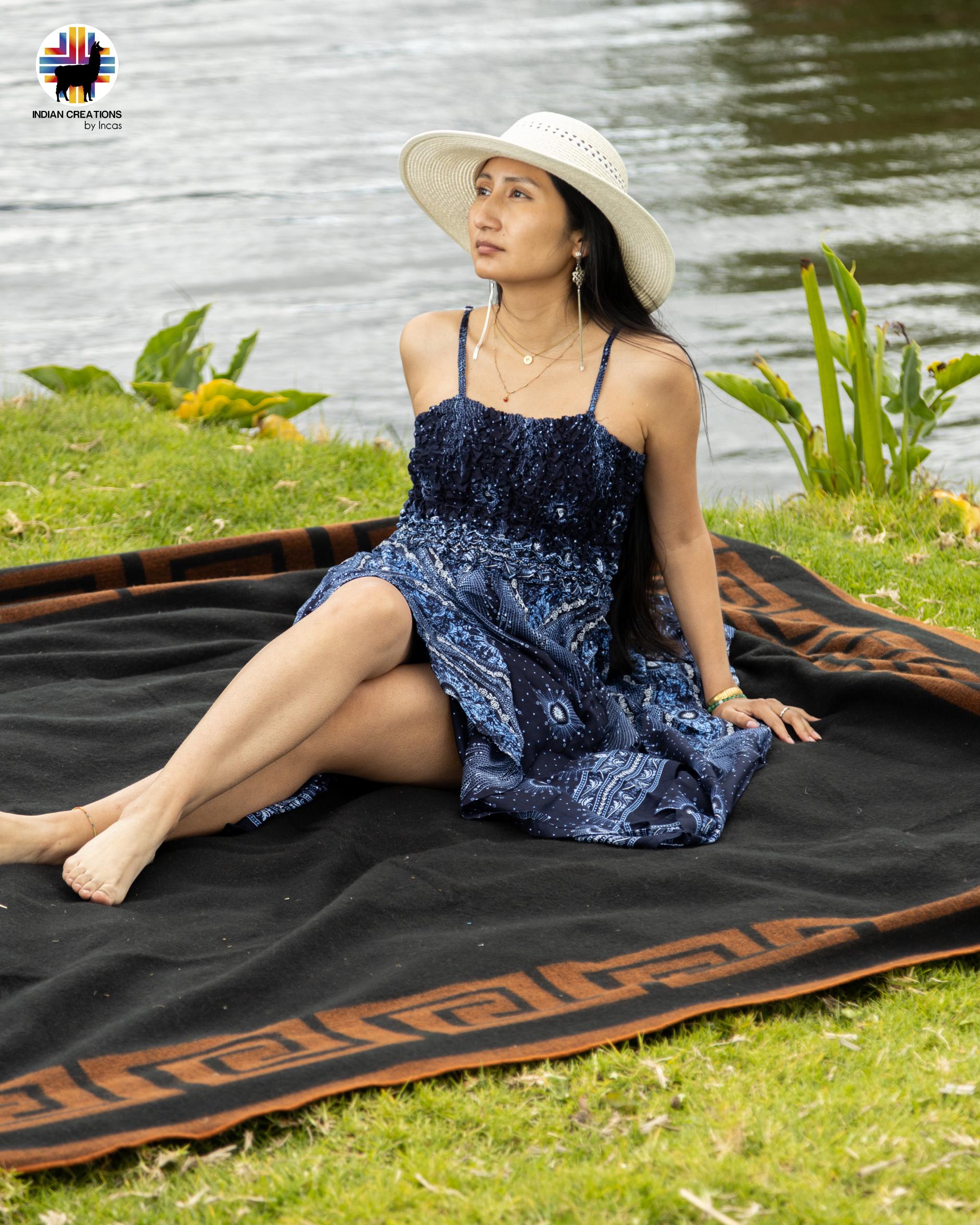 Stylish Rayon Dress. Hippie Style. Bohemian Style. Super Comfortable and Machine Washable. One Size. FREE SHIPPING!