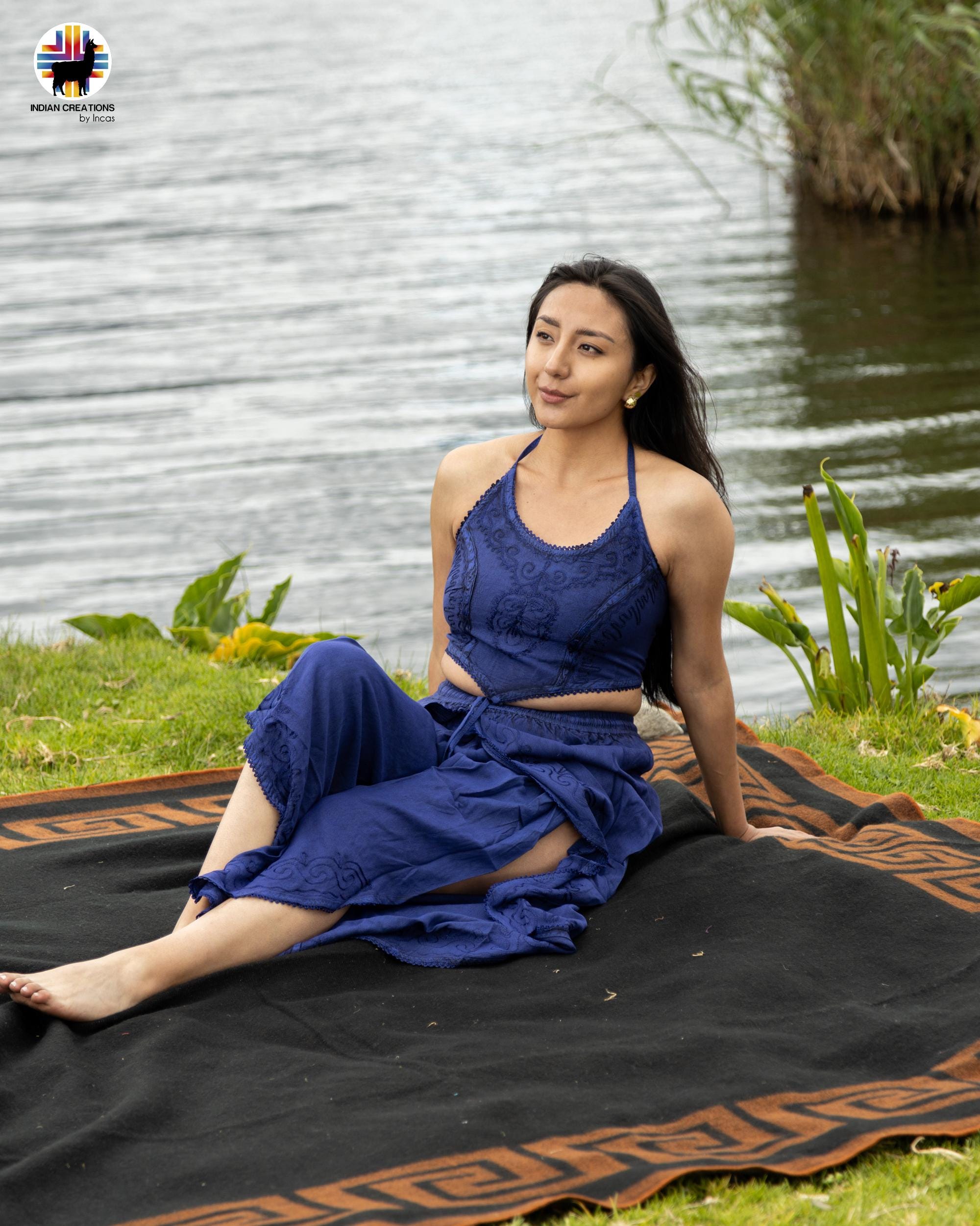 Bohemian Two-piece pants and top set. Super Comfortable and Machine Washable. One Size. FREE SHIPPING!