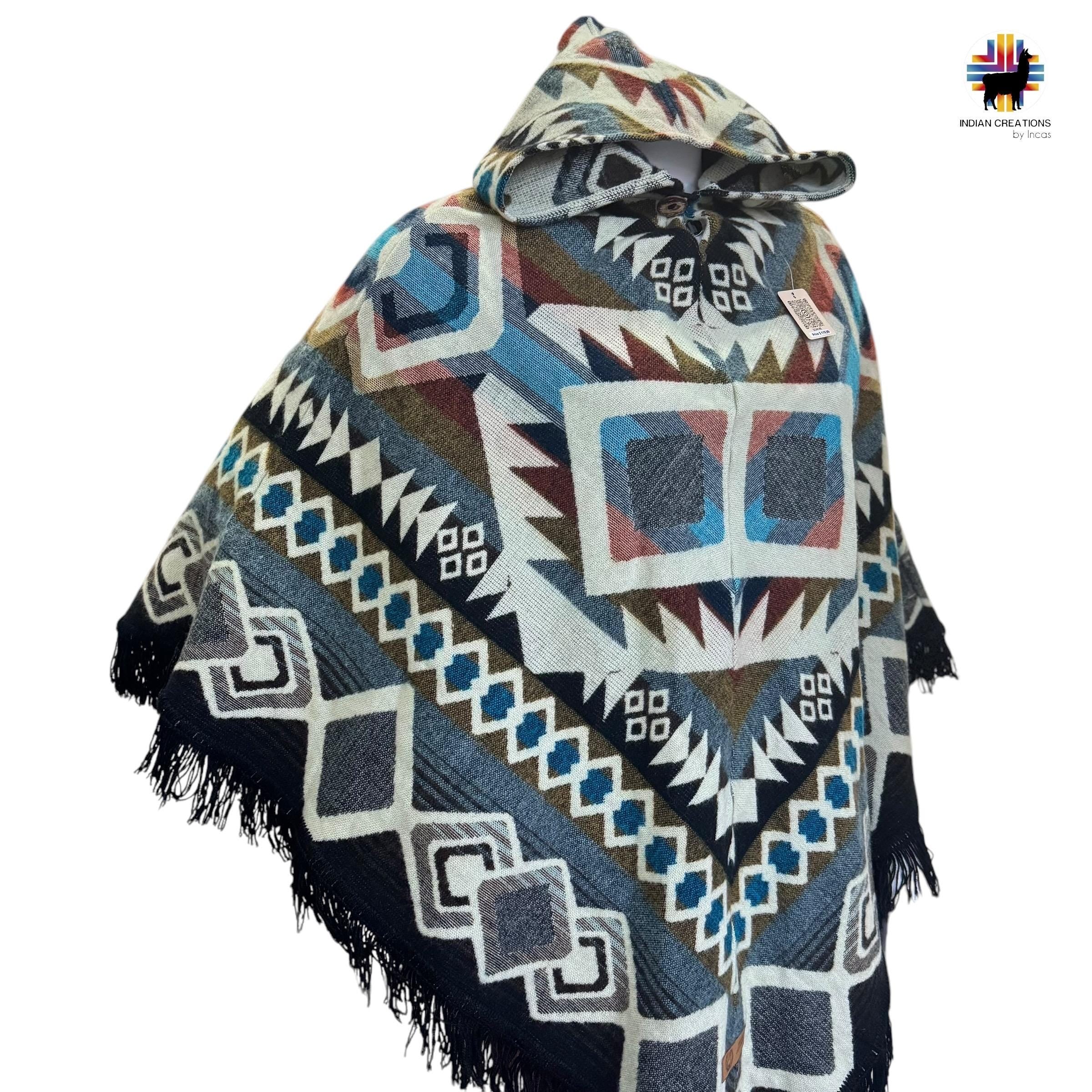 Unisex Alpaca Wool poncho. V Shaped Style.One size. Lightweight but Super soft and warm. Crafted with Alpaca Wool. FREE SHIPPING! Gift Ideas
