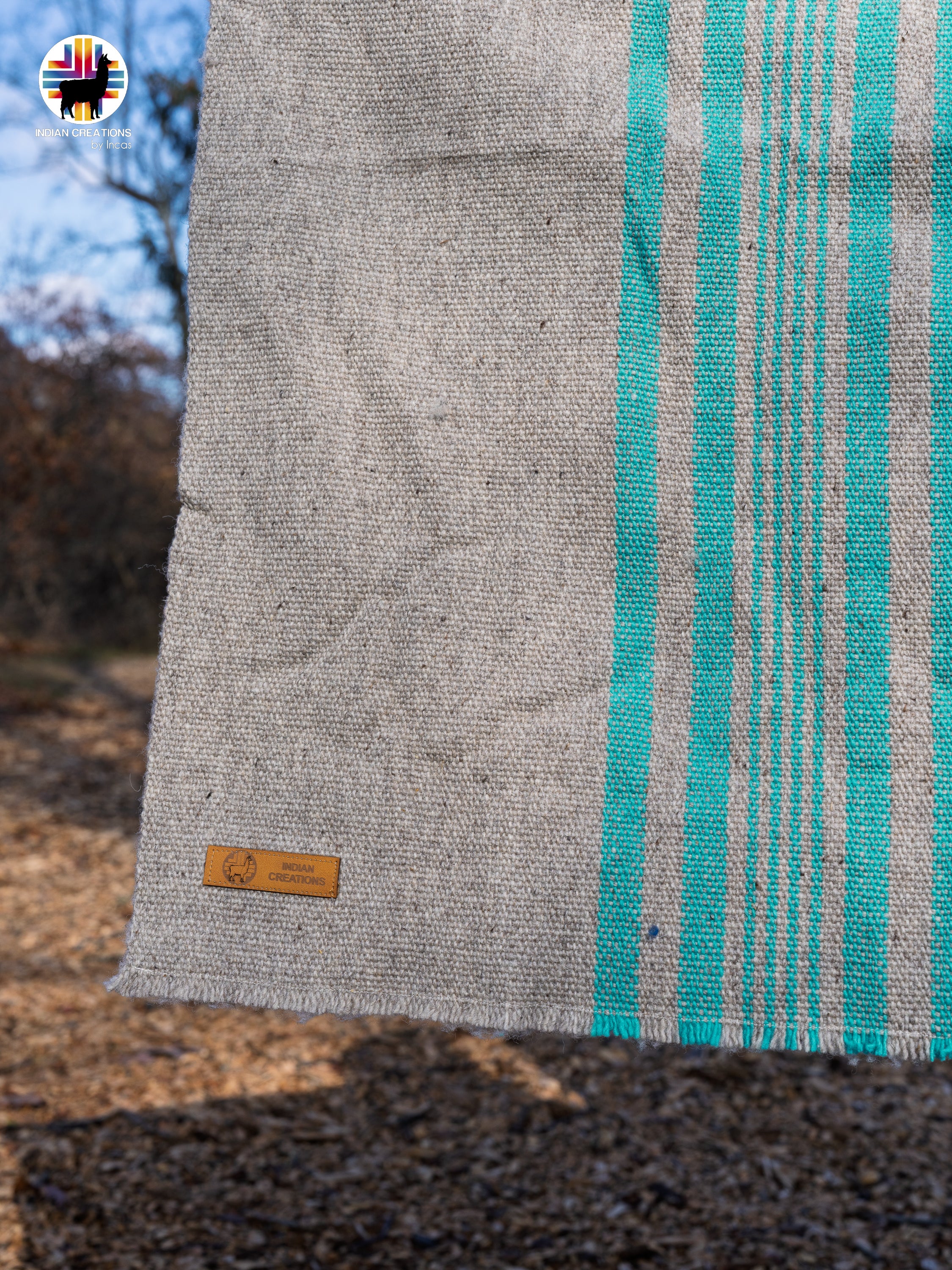 Aqua Mist Wool Poncho