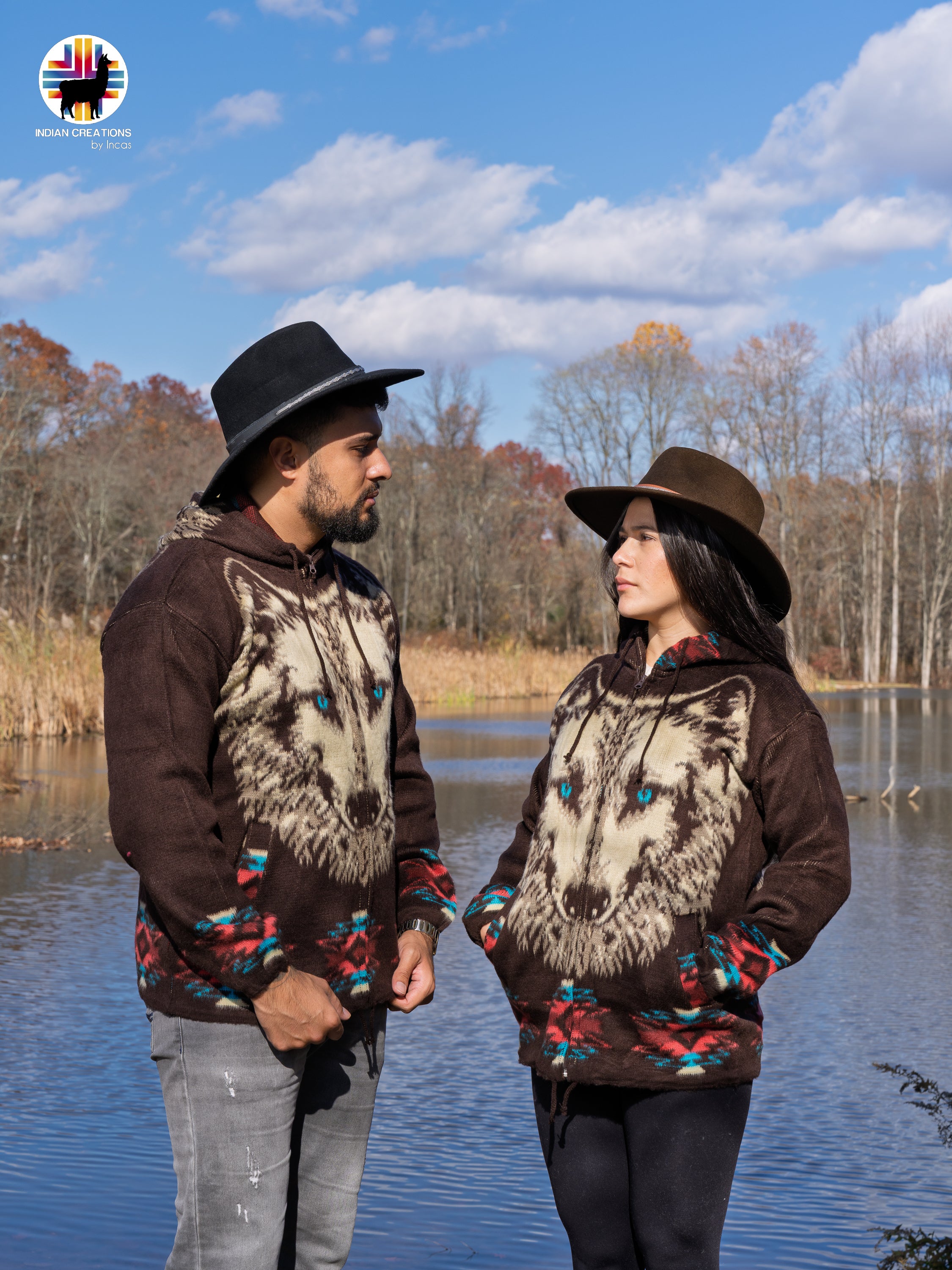 Witchy Eyes Handmade Alpaca Wool Jacket. Crafted by Indigenous Hands.