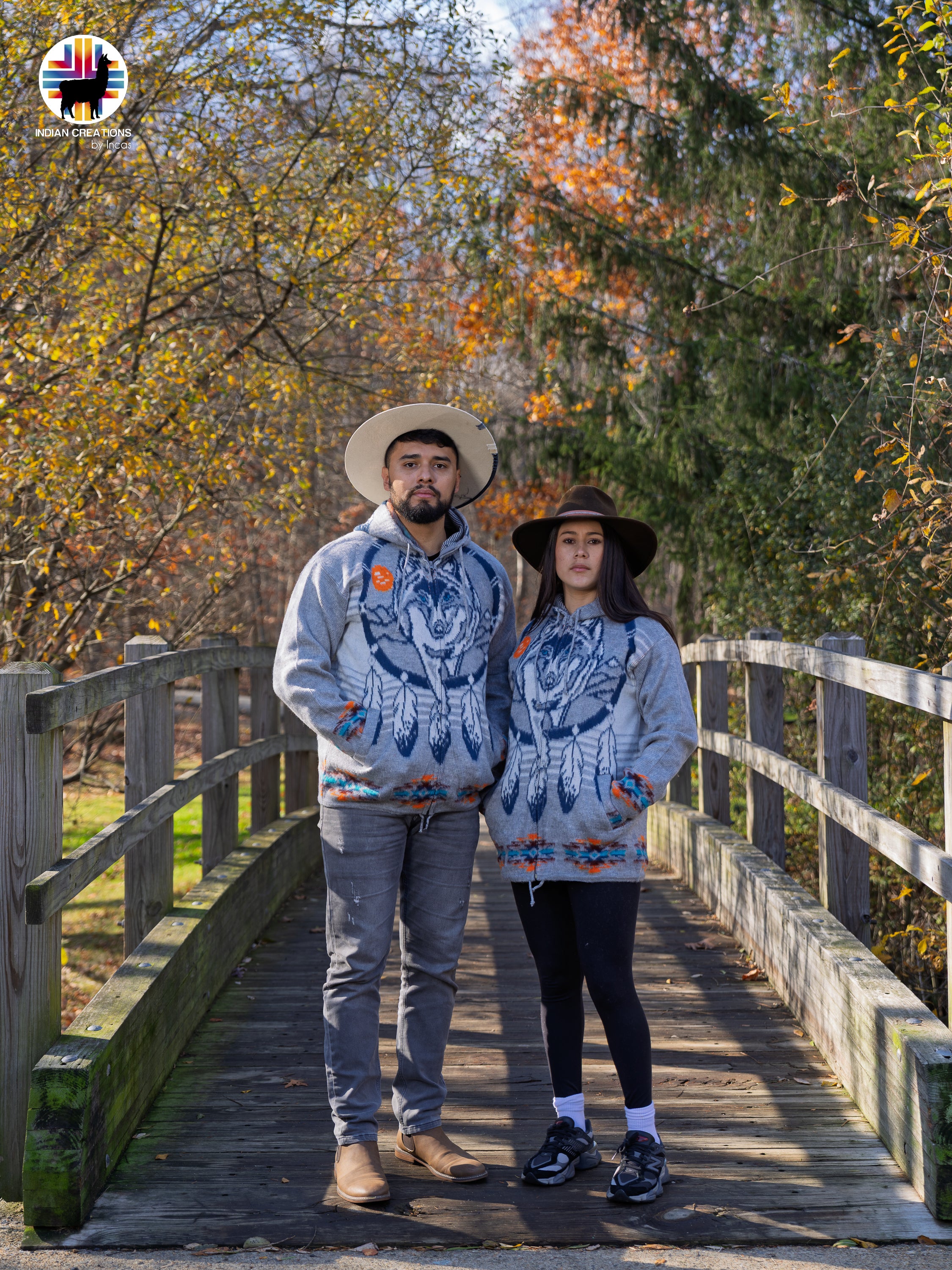 Lone Wolf Handmade Alpaca Wool Jacket. Crafted by Indigenous Hands.