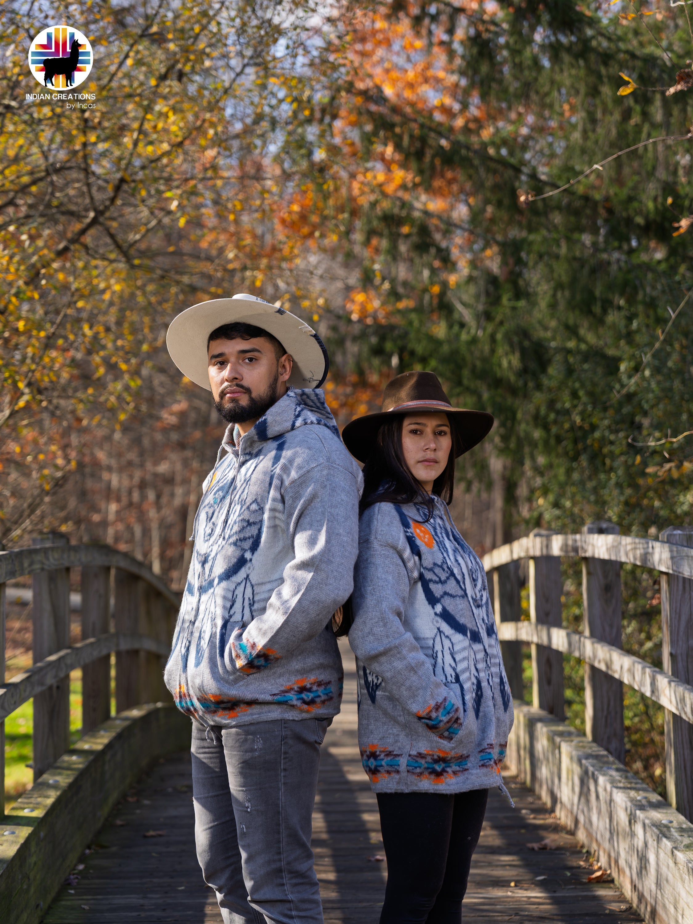 Lone Wolf Handmade Alpaca Wool Jacket. Crafted by Indigenous Hands.