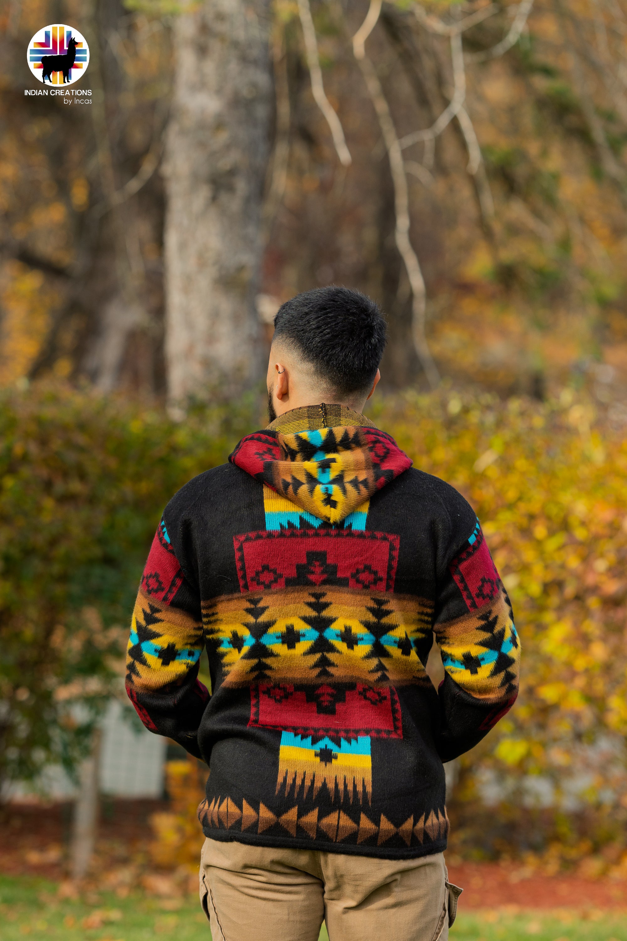 Canna Lily Handmade Alpaca Wool Jacket. Crafted by Indigenous Hands.