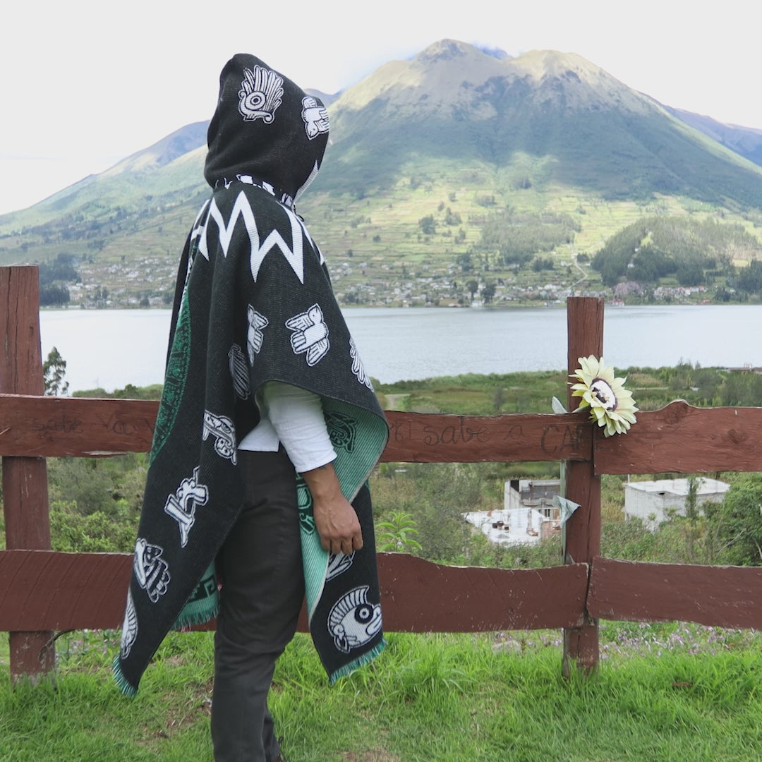 Ancestral Lands Alpaca Wool Poncho Handcrafted by Indigenous Hands.