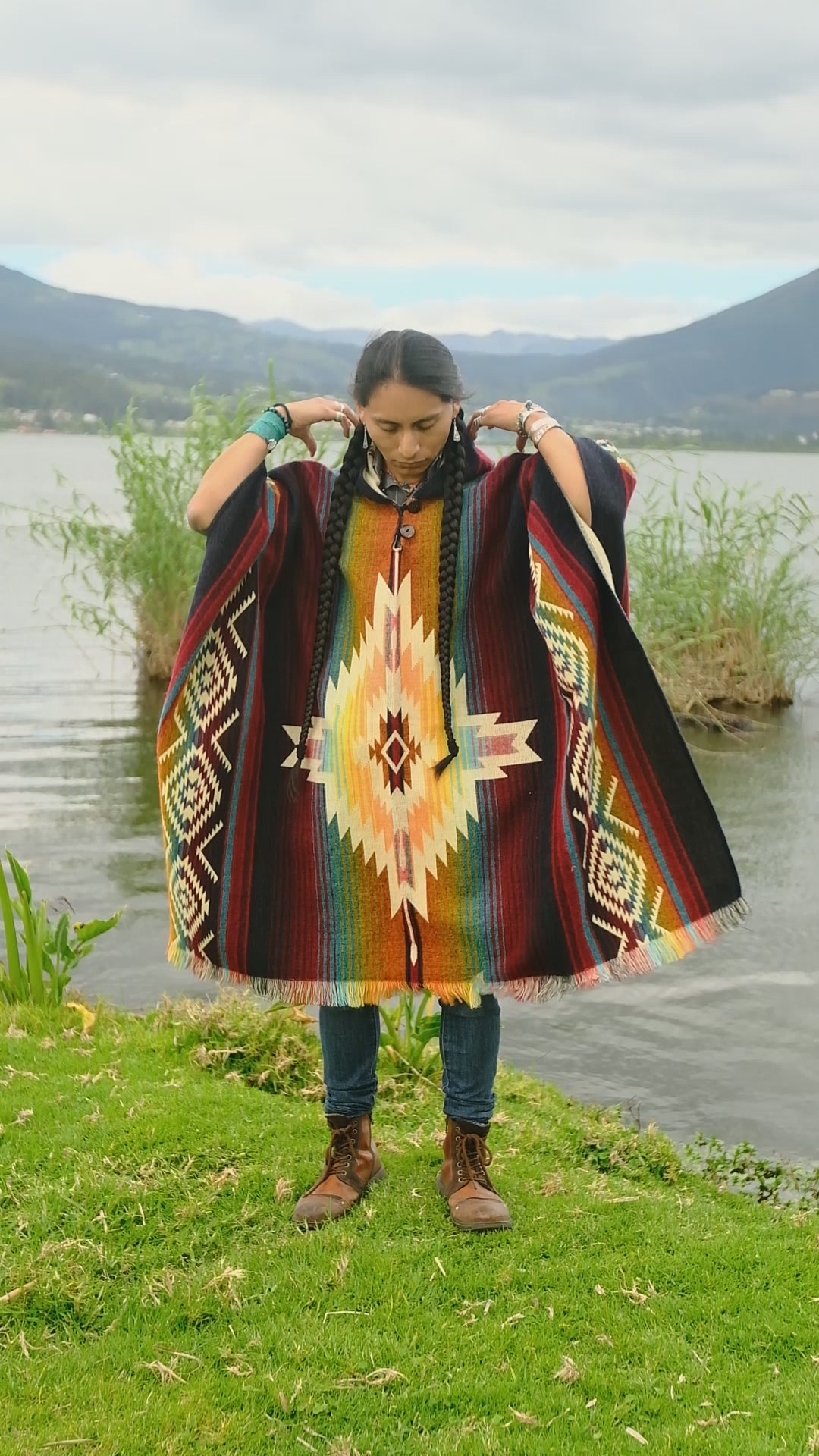 Vesuvius volcano Alpaca Poncho