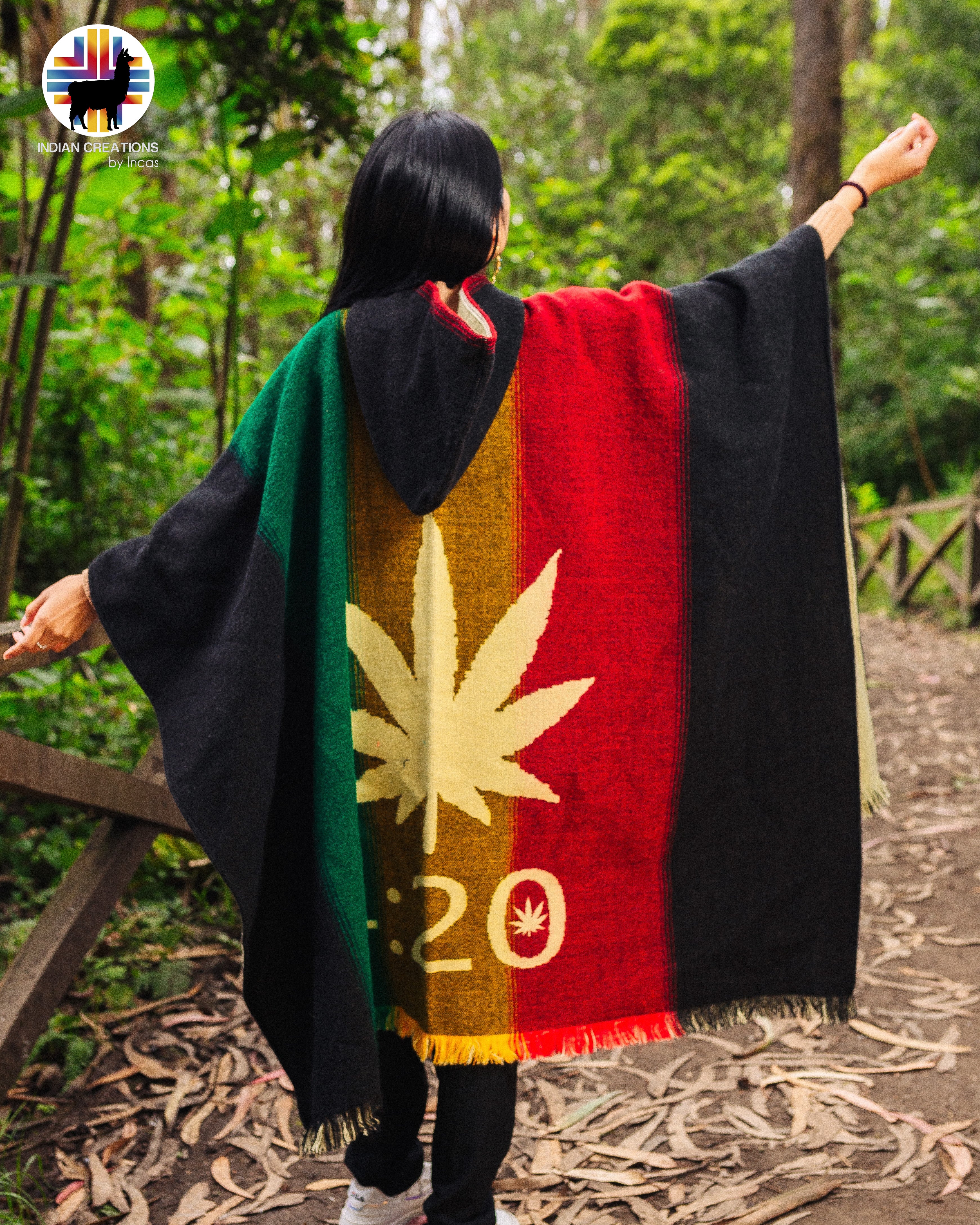 4.20 Rasta Style Alpaca Poncho