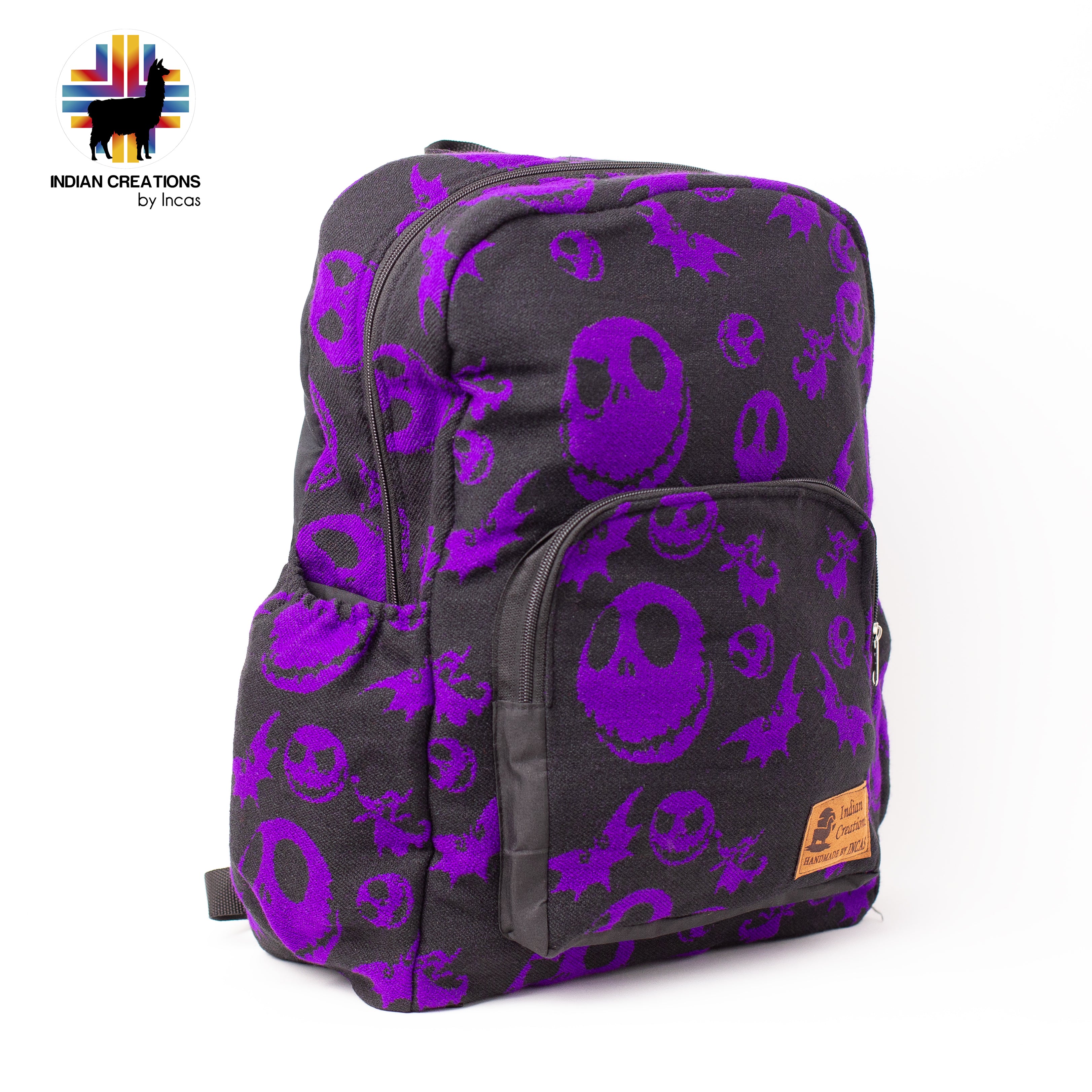 Purple Jack Skellington Handmade Backpack